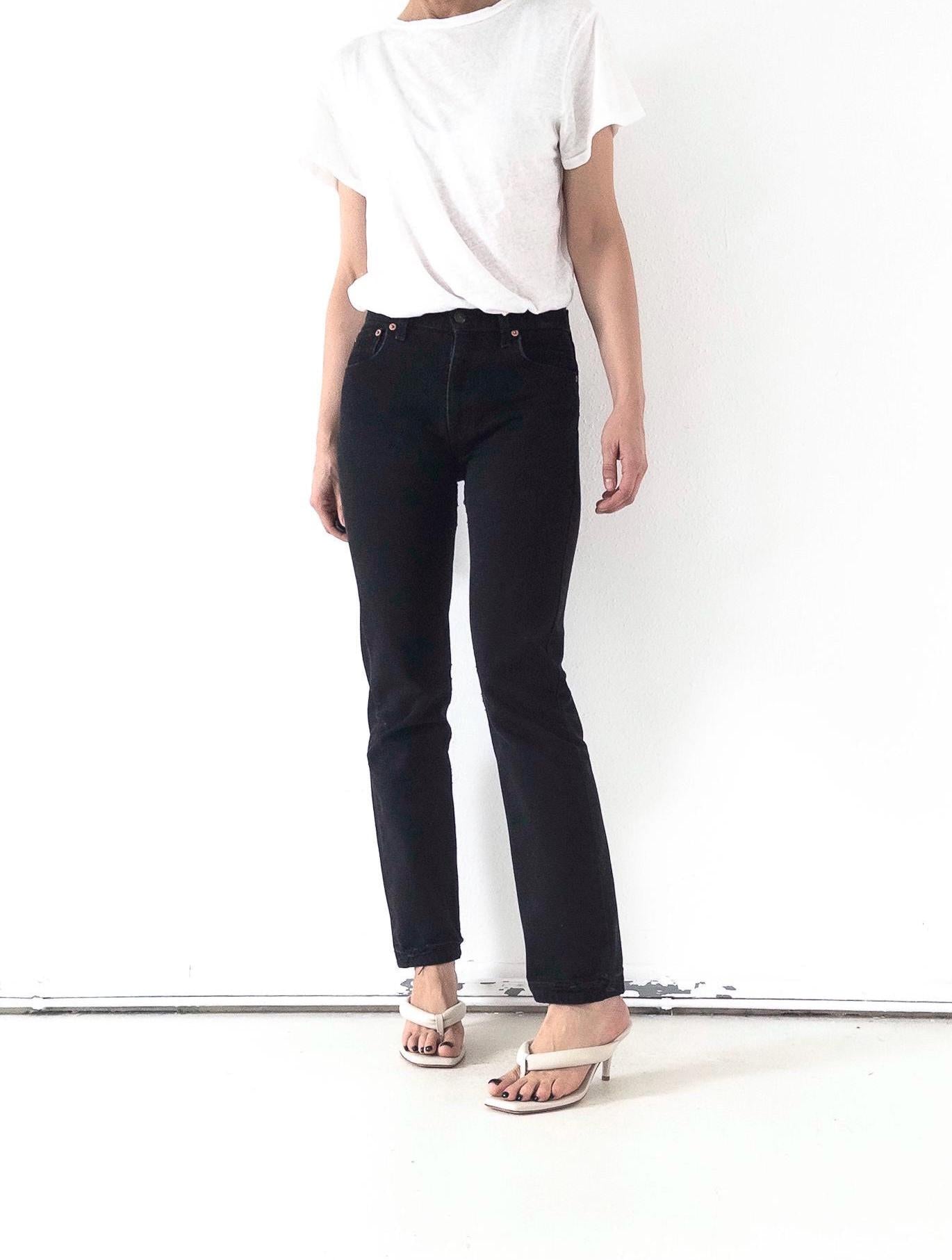 Vintage Levis 505 Jeans Damen W26 W33 | 90s Straight Denim Hose Made in USA