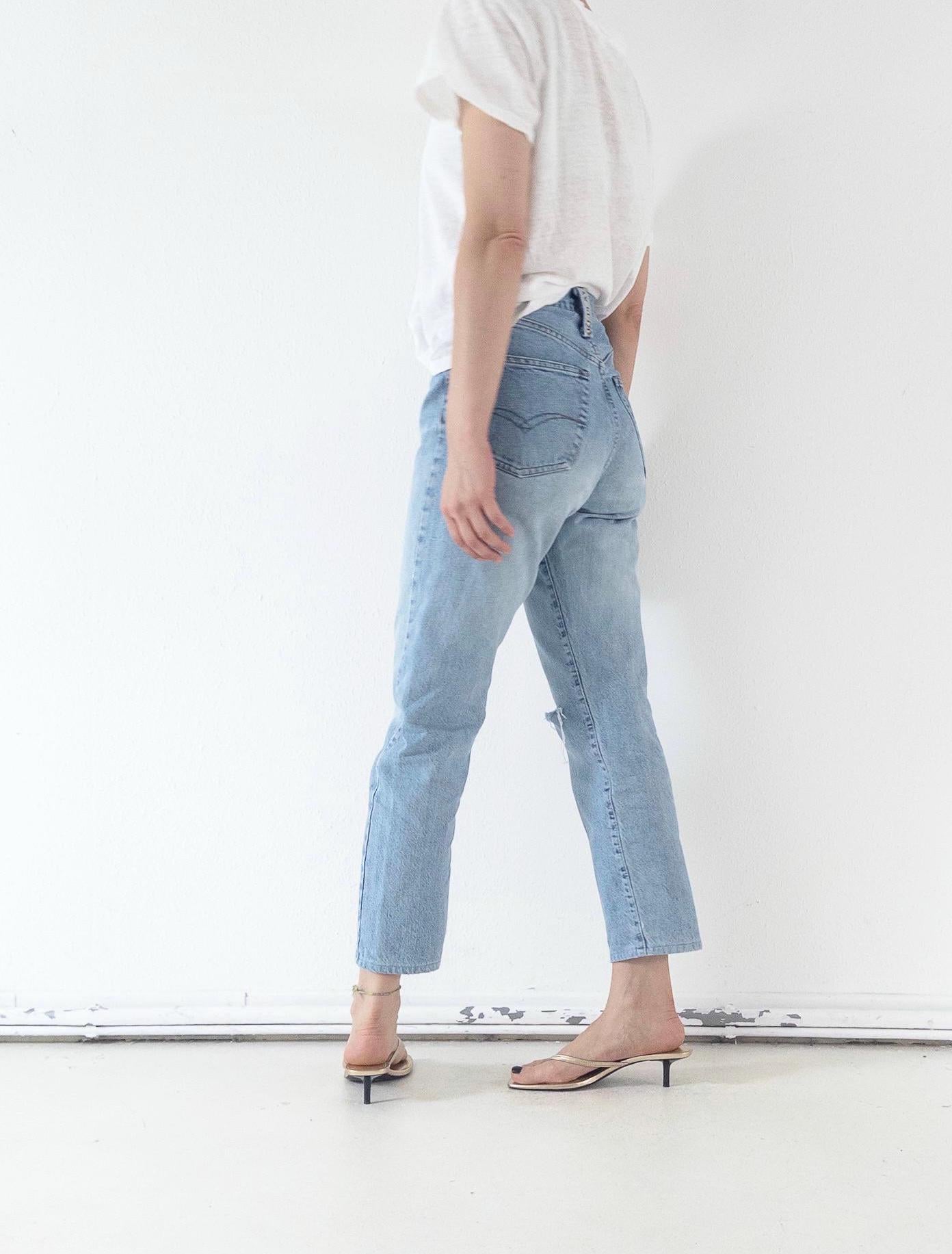 Vintage Replay 901 Jeans Damen W25 W29 | 90s Button Fly Denim Hose Made in Italy