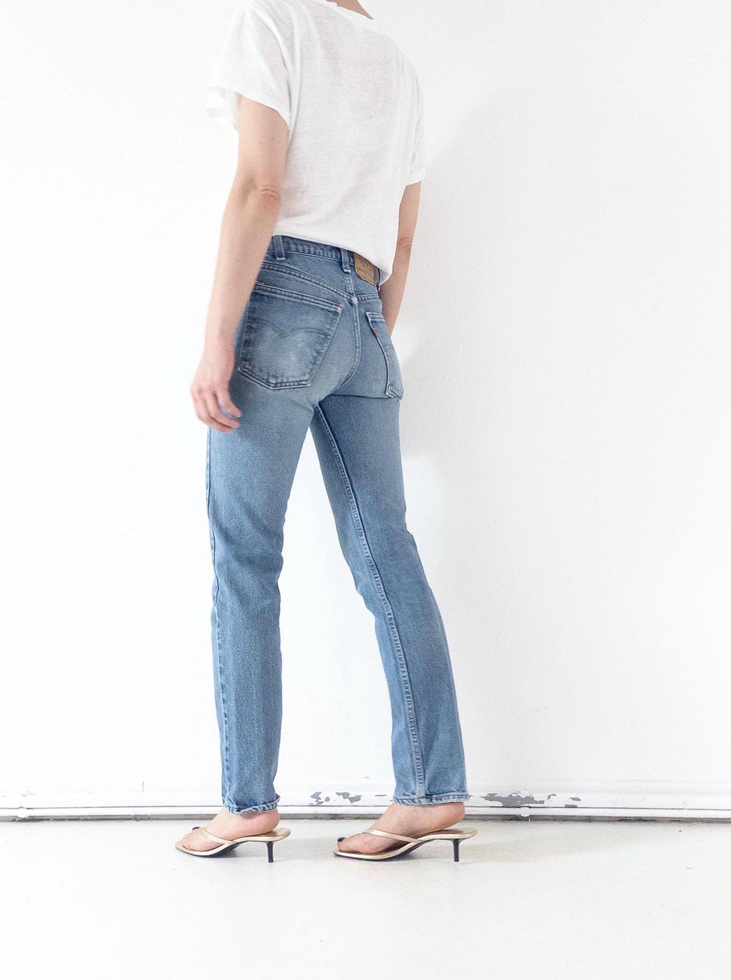 Vintage Levis 505 Jeans Damen W25 W26 | 80s Orange Tab Denim Hose Made in USA