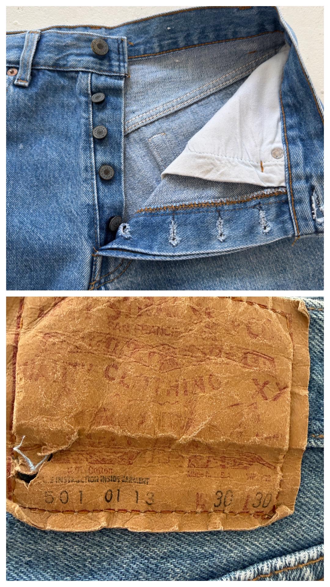 Vintage Levis 501 Cutoff Shorts 1987 USA | Red Tab | Button Fly | W27 | 80s