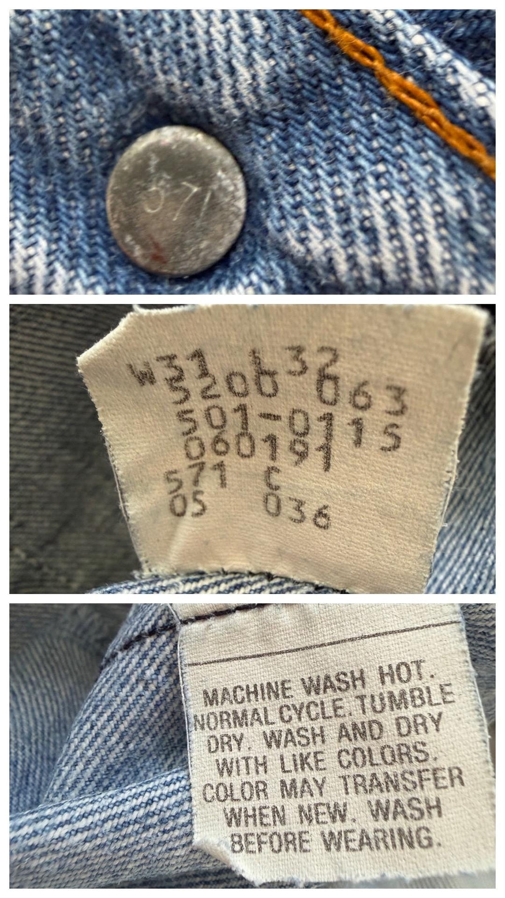 70s Vintage Levis 501 Shorts Gr. 27