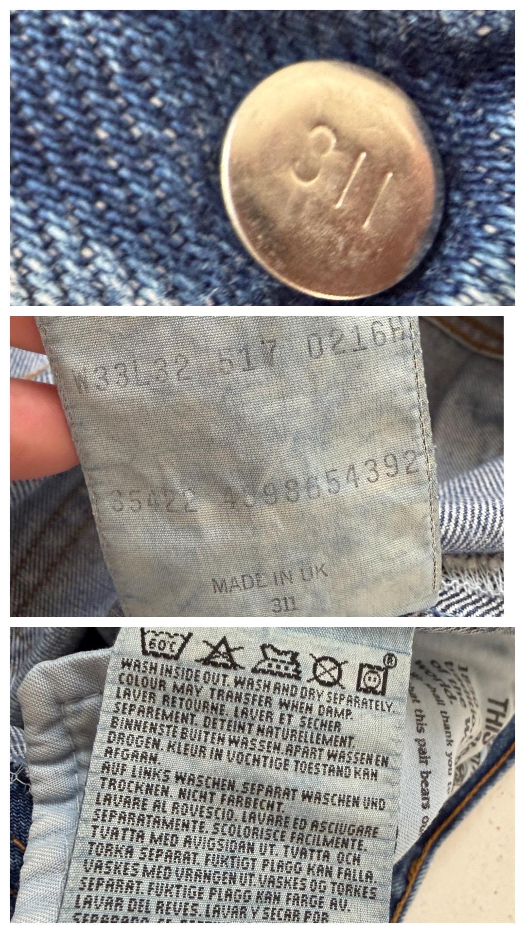 Vintage Levis 517 Jeans W30 W31 | 90s High Waist Denim | Made in UK | Red Tab | Button Fly