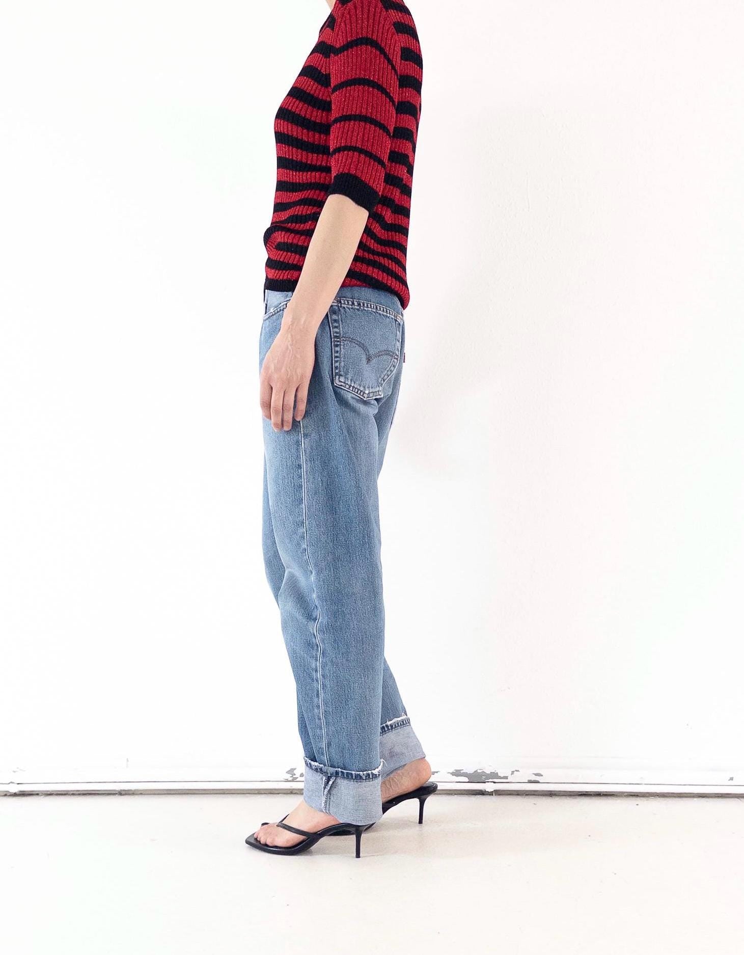 Vintage Levis 517 Jeans W30 W31 | 90s High Waist Denim | Made in UK | Red Tab | Button Fly