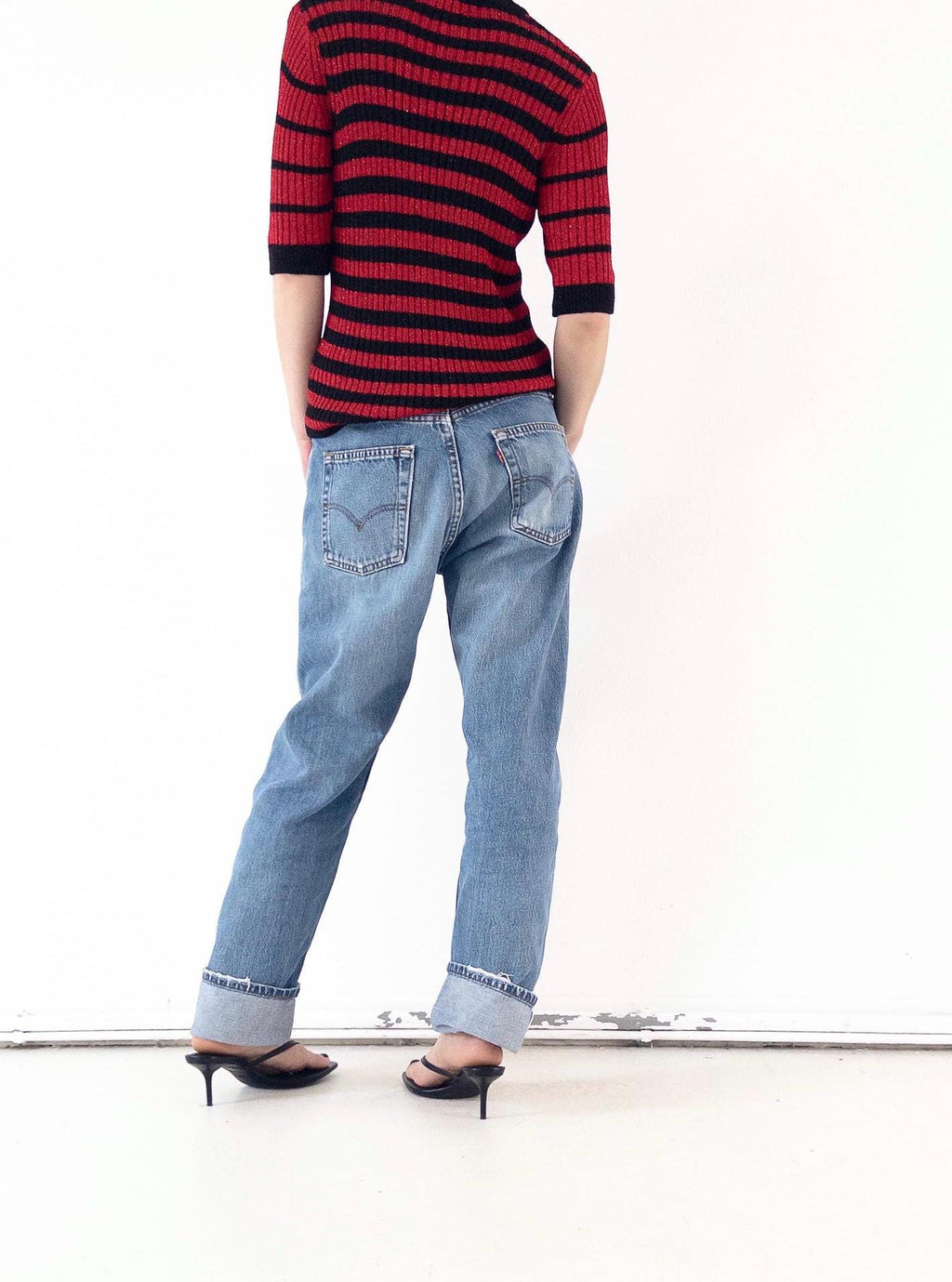 Vintage Levis 517 Jeans W30 W31 | 90s High Waist Denim | Made in UK | Red Tab | Button Fly