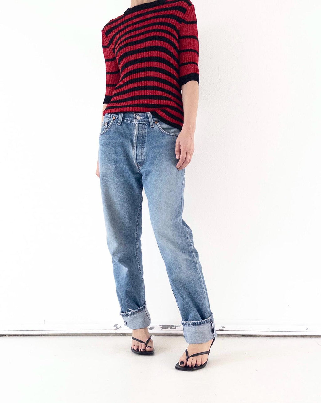 Vintage Levis 517 Jeans W30 W31 | 90s High Waist Denim | Made in UK | Red Tab | Button Fly