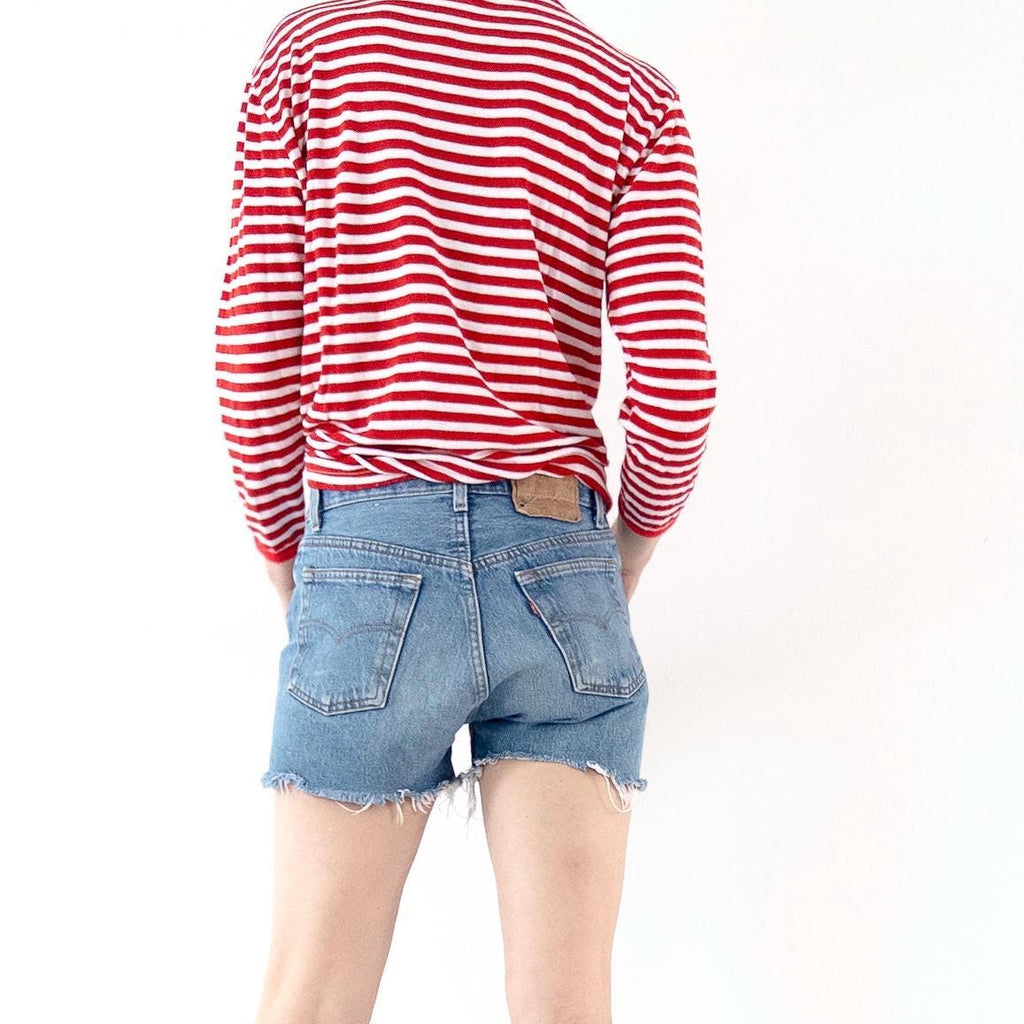 Vintage Levis 501 Cutoff Shorts 1987 USA | Red Tab | Button Fly | W27 | 80s