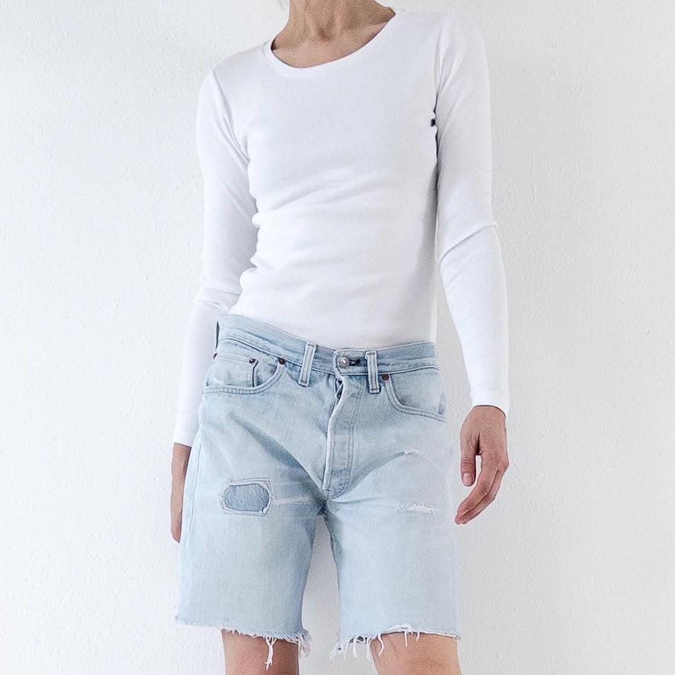 Gr. 30 - 31 Levis 501 Selvedge Shorts 70s Vintage