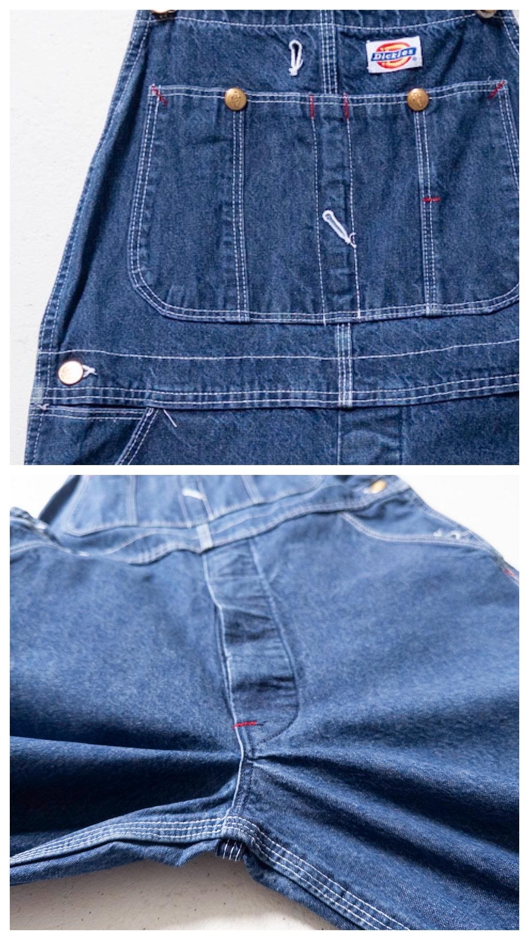 Vintage Dickies Latzhose M L | 70s 80s Made in USA | Workwear Denim Overall