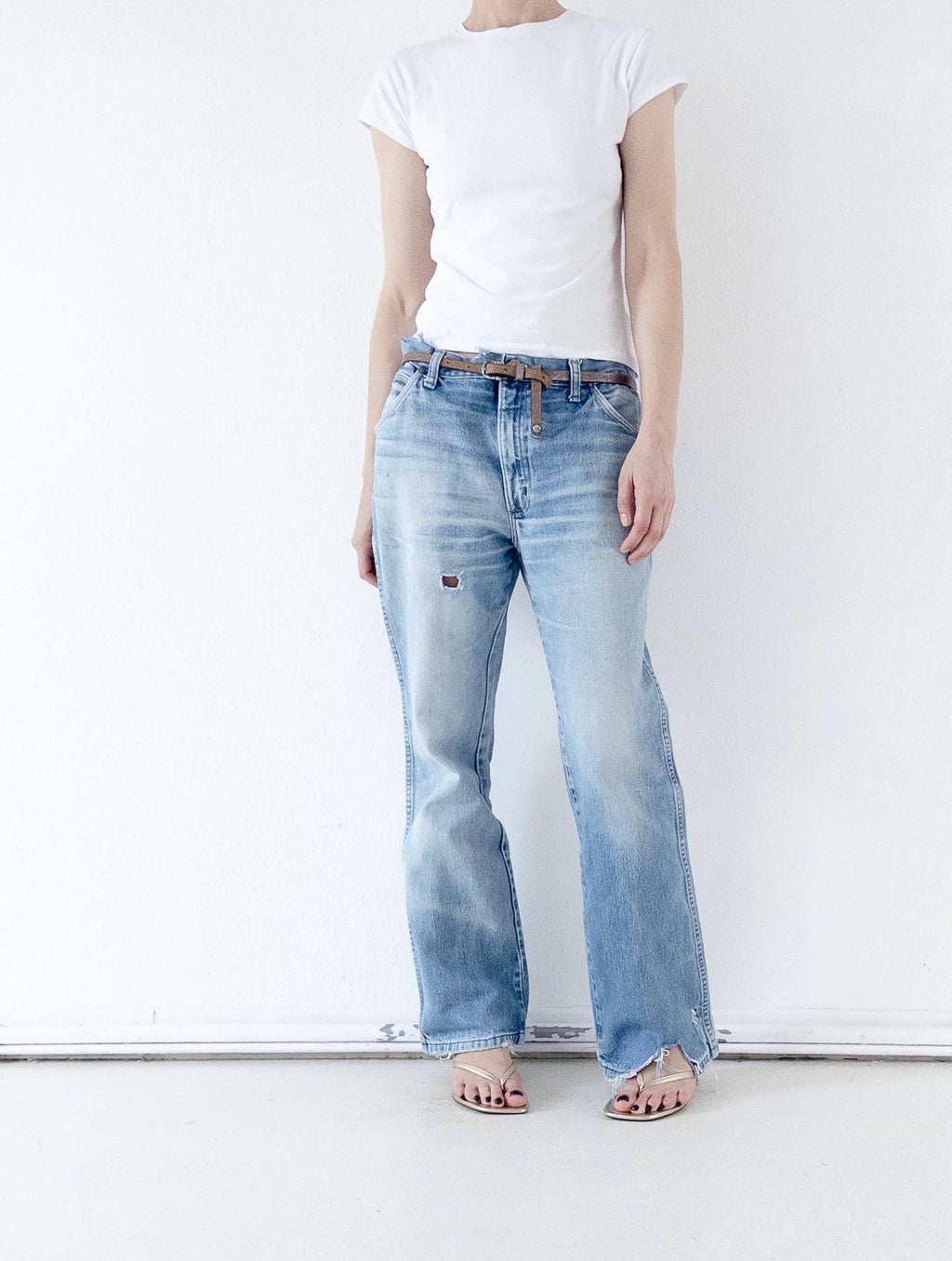 Vintage Wrangler Jeans 80s W33 L32 | Distressed Denim Straight Leg | Made in Europe