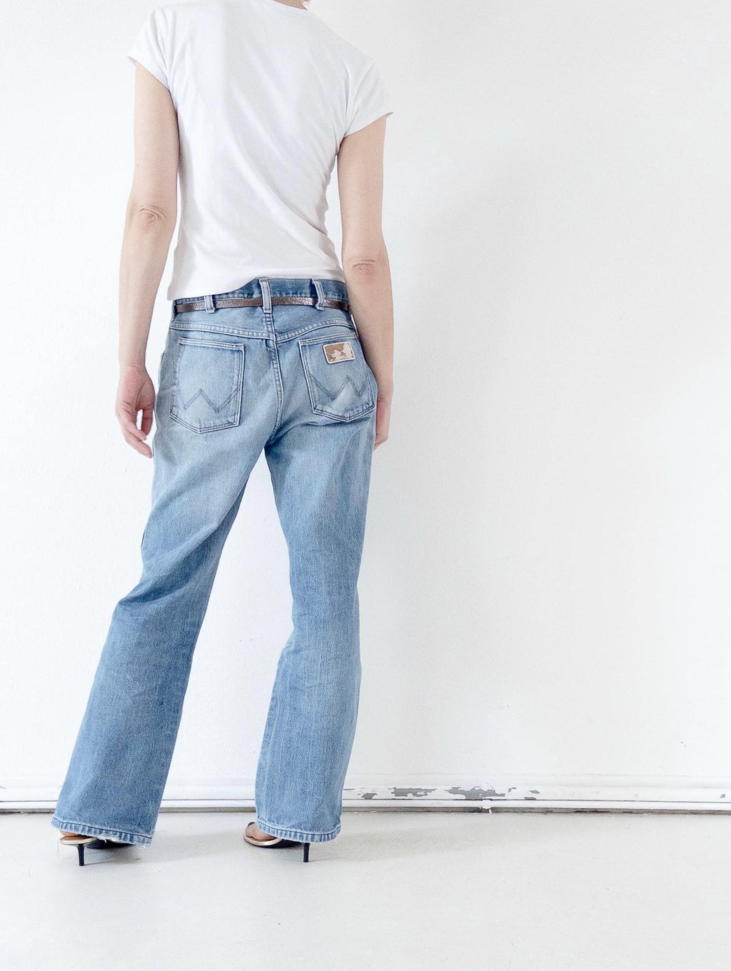 Vintage Wrangler Jeans 80s W33 L32 | Distressed Denim Straight Leg | Made in Europe
