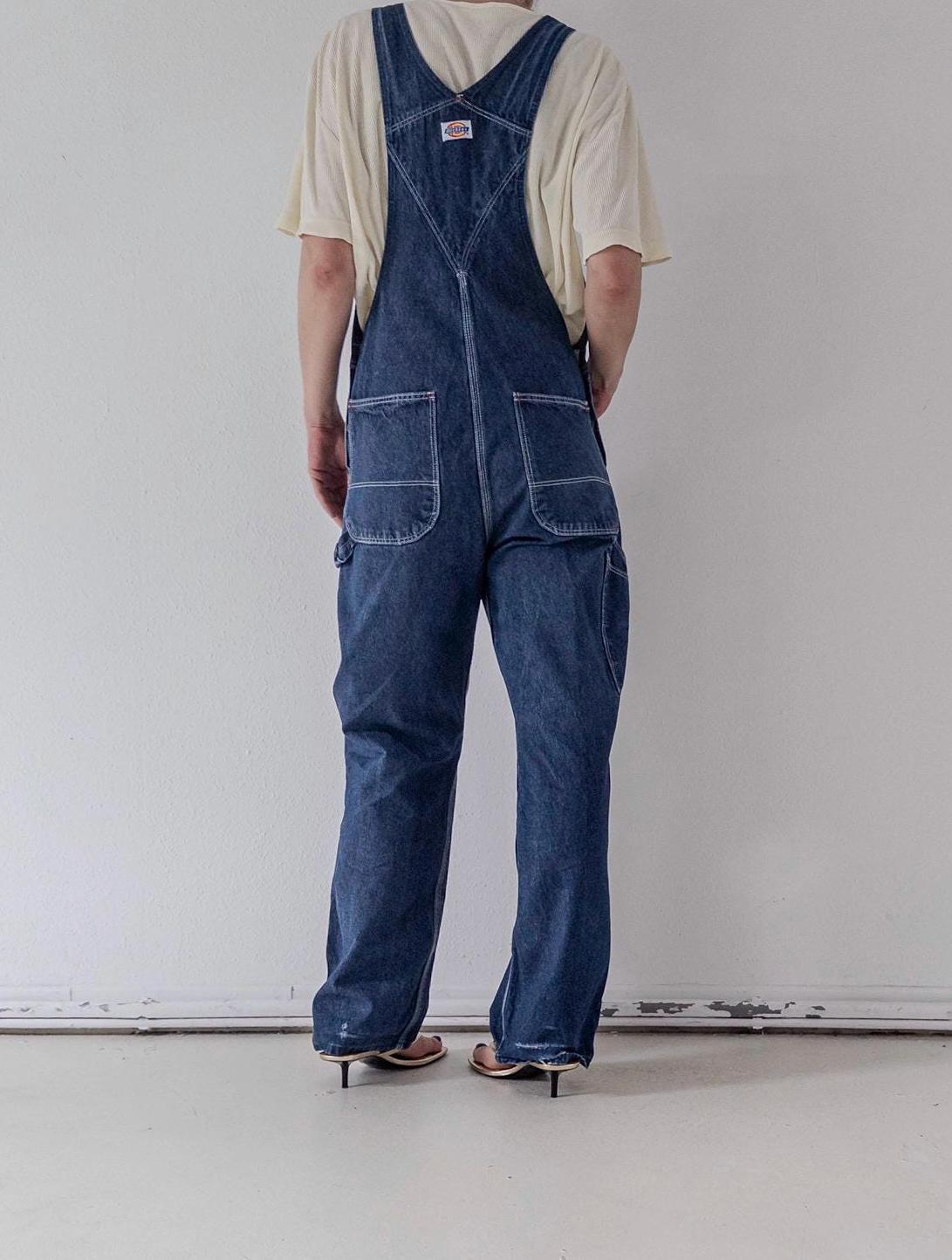 Vintage Dickies Latzhose M L | 70s 80s Made in USA | Workwear Denim Overall