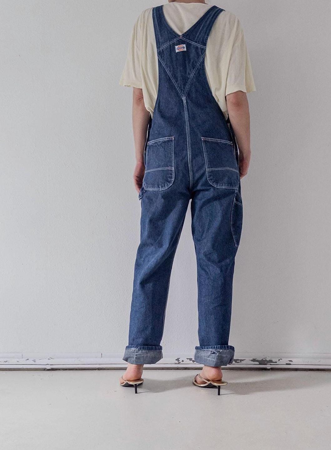 Vintage Dickies Latzhose M L | 70s 80s Made in USA | Workwear Denim Overall