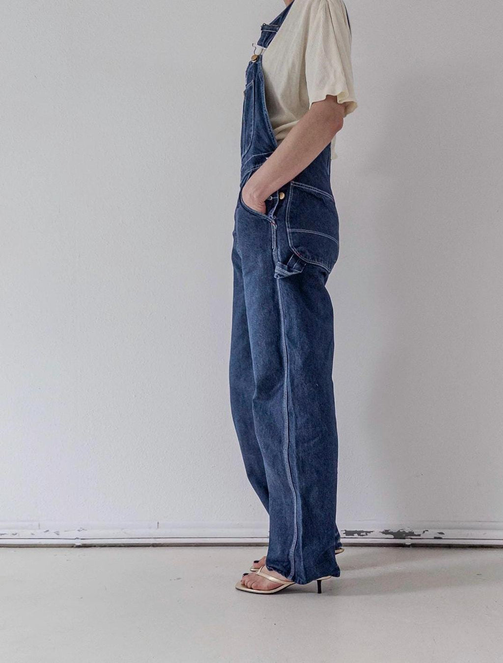 Vintage Dickies Latzhose M L | 70s 80s Made in USA | Workwear Denim Overall