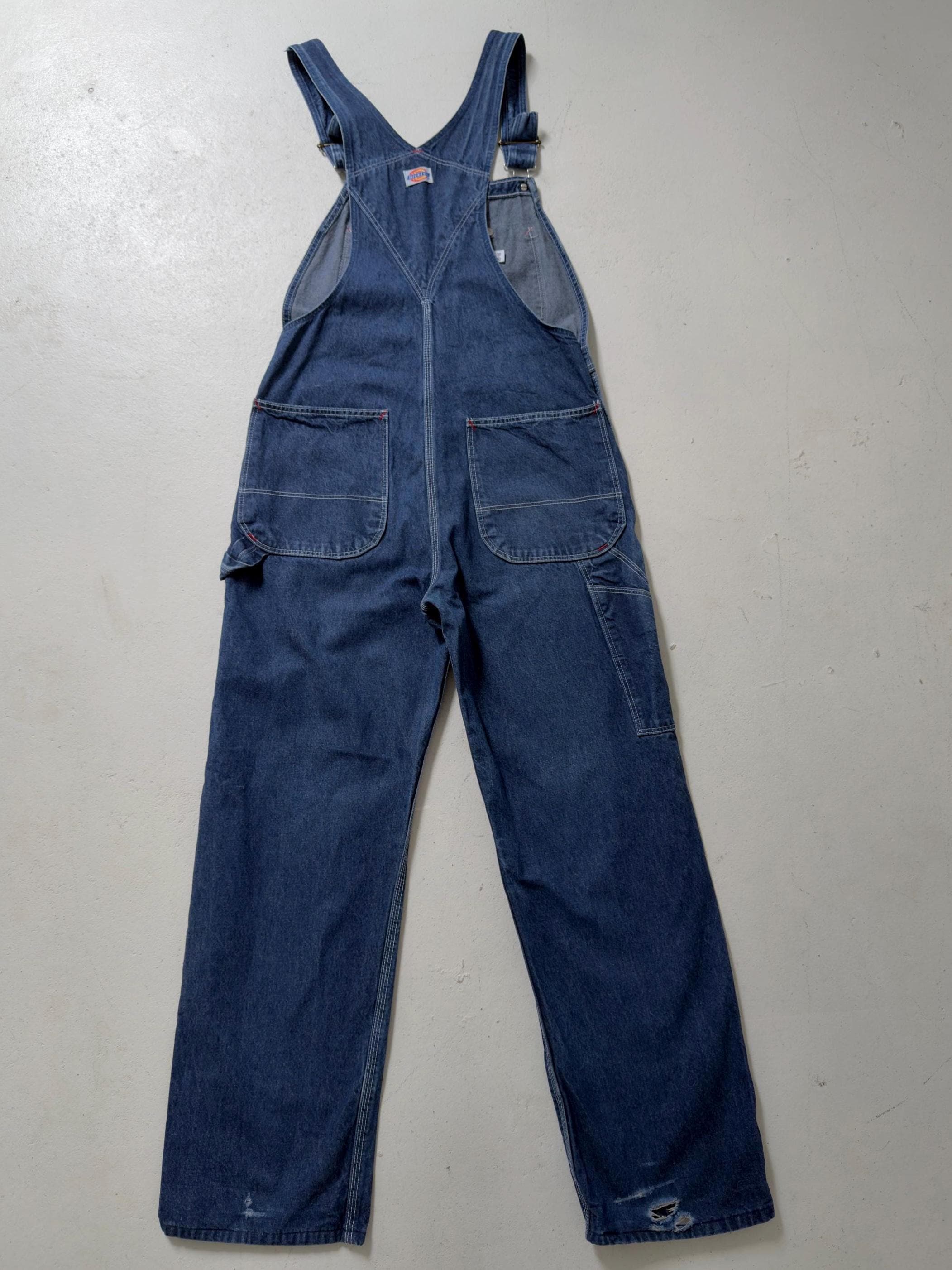 Vintage Dickies Latzhose M L | 70s 80s Made in USA | Workwear Denim Overall