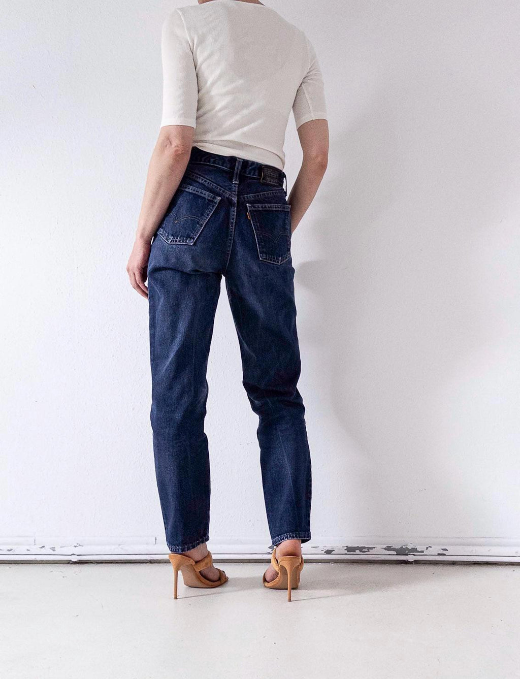 Vintage Levi's 881 Jeans W28 L33 | 90s Orange Tab High Waist Denim Hose Made in Spain