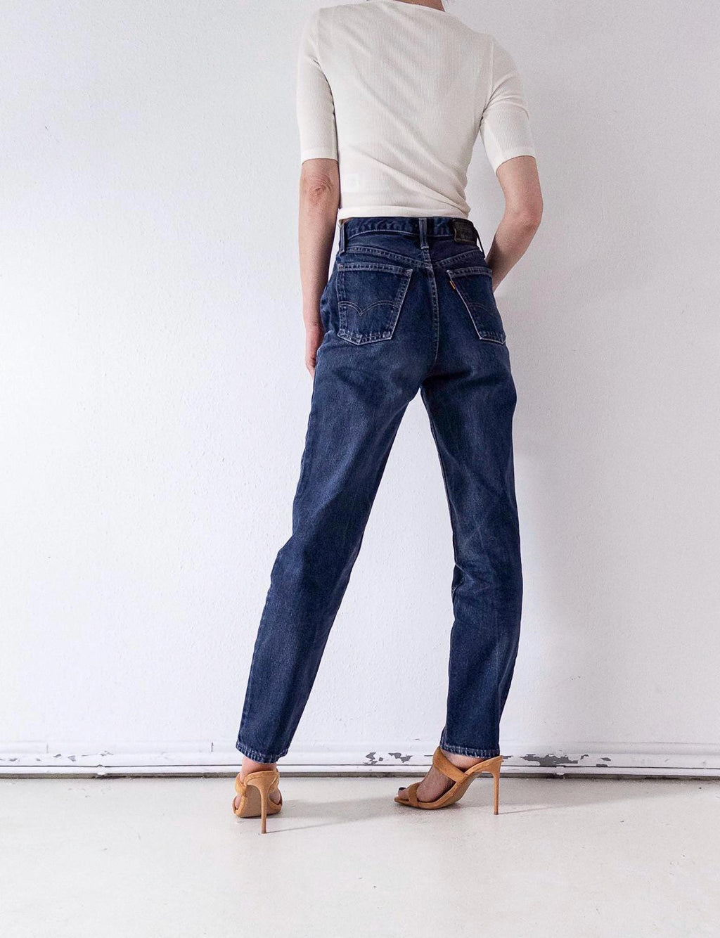 Vintage Levi's 881 Jeans W28 L33 | 90s Orange Tab High Waist Denim Hose Made in Spain