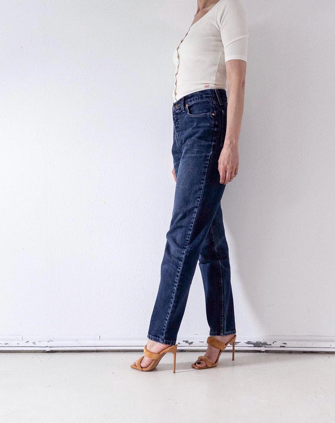 Vintage Levi's 881 Jeans W28 L33 | 90s Orange Tab High Waist Denim Hose Made in Spain