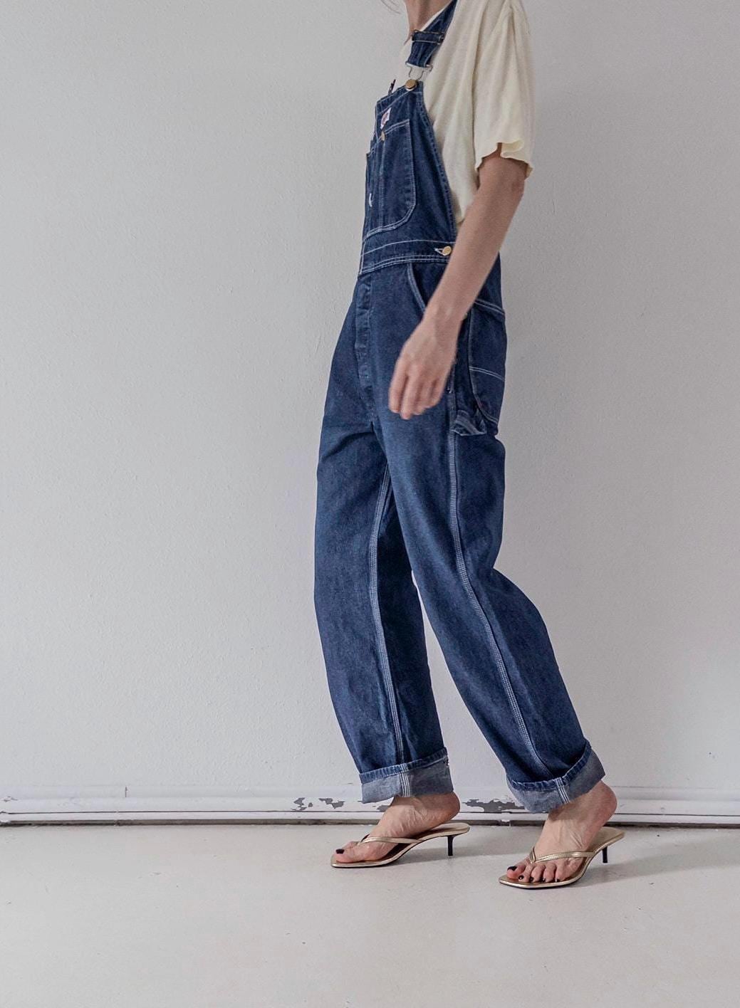 Vintage Dickies Latzhose M L | 70s 80s Made in USA | Workwear Denim Overall
