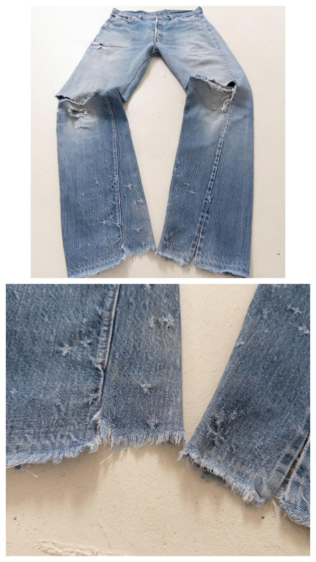 Vintage Levis 501 Selvedge Redline W33 L38 | 1978 Made in USA | Patched Distressed Jeans | Single Stitch, Button 6 | 70s Collectible Denim
