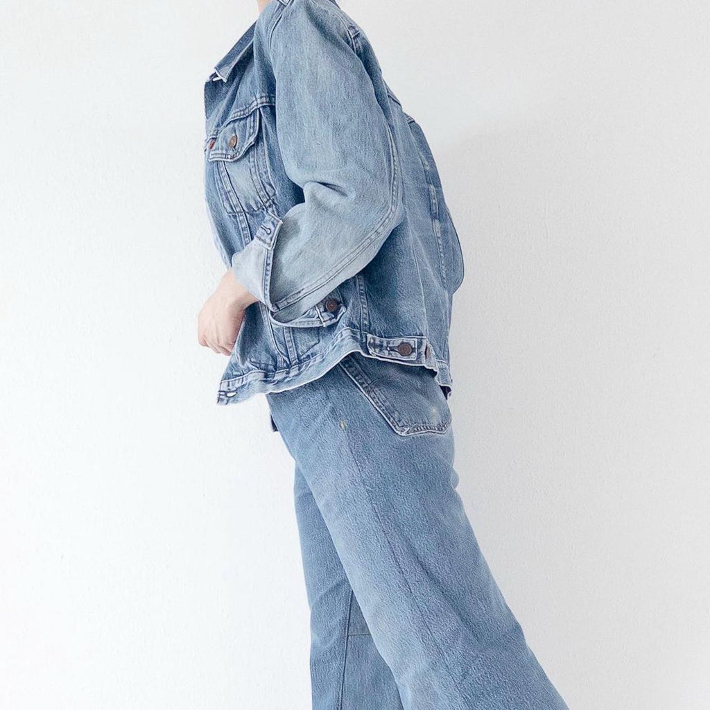 Vintage Levis Trucker Jacket M | Rare Orange Tab Denim Jacket 70s | True Vintage Americana Jeansjacke