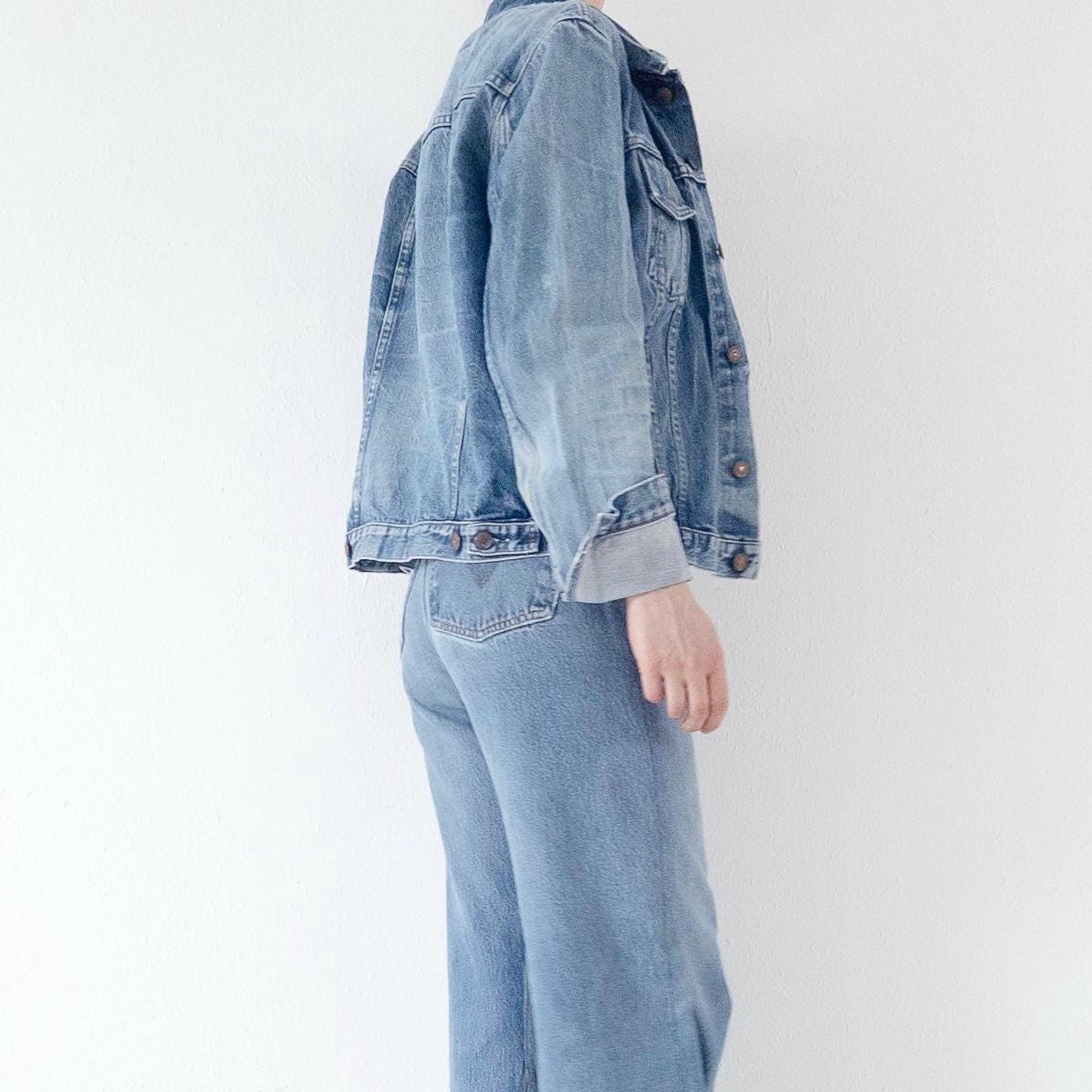 Vintage Levis Trucker Jacket M | Rare Orange Tab Denim Jacket 70s | True Vintage Americana Jeansjacke