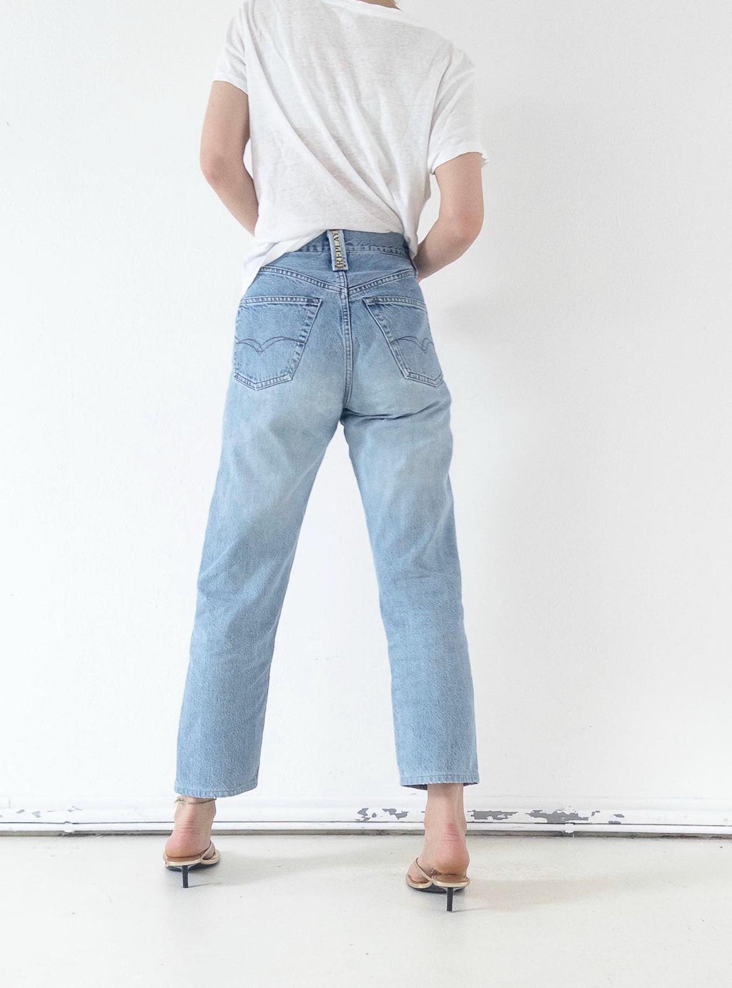 Vintage Replay 901 Jeans Damen W25 W29 | 90s Button Fly Denim Hose Made in Italy