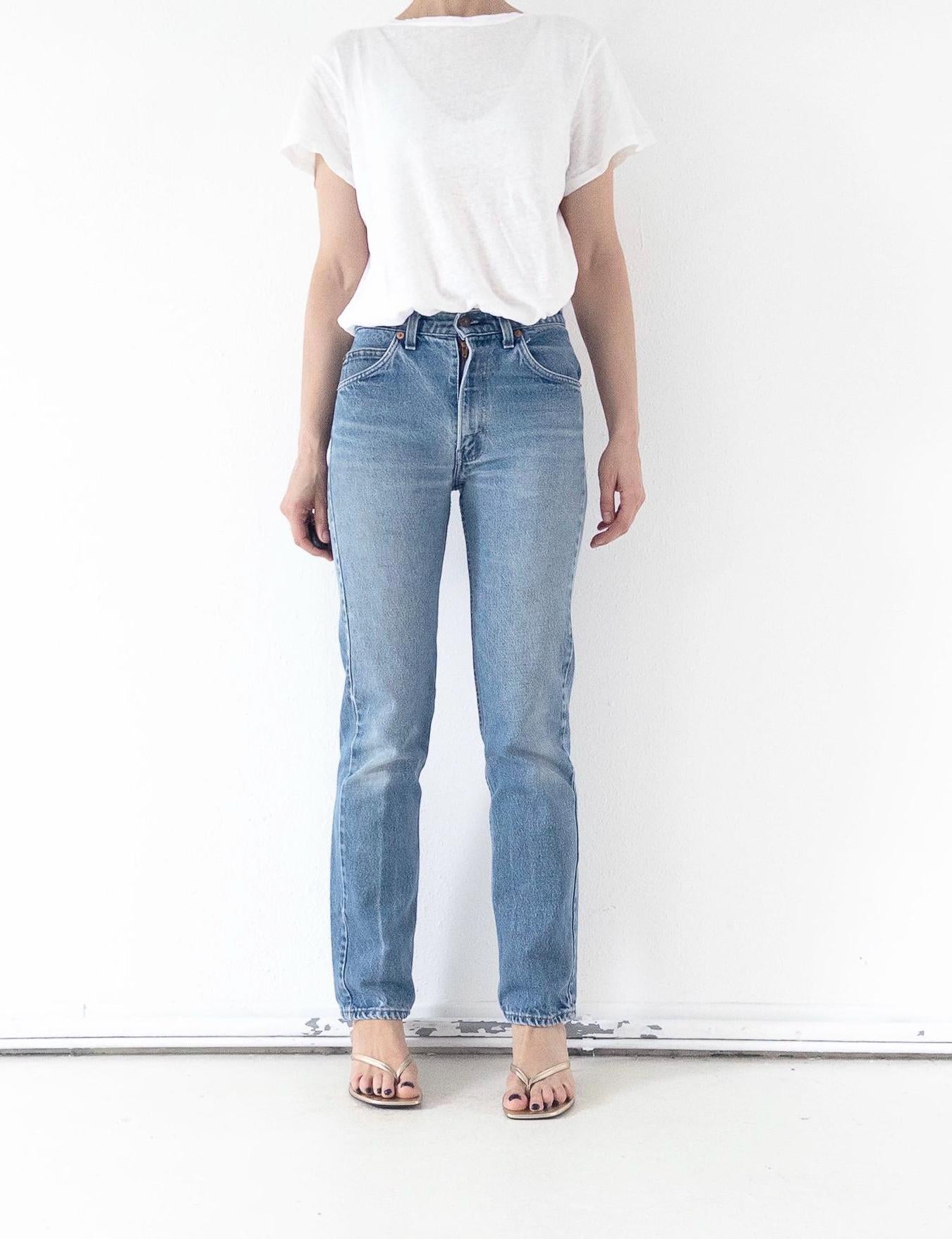 Vintage Levis 505 Jeans Damen W25 W26 | 80s Orange Tab Denim Hose Made in USA