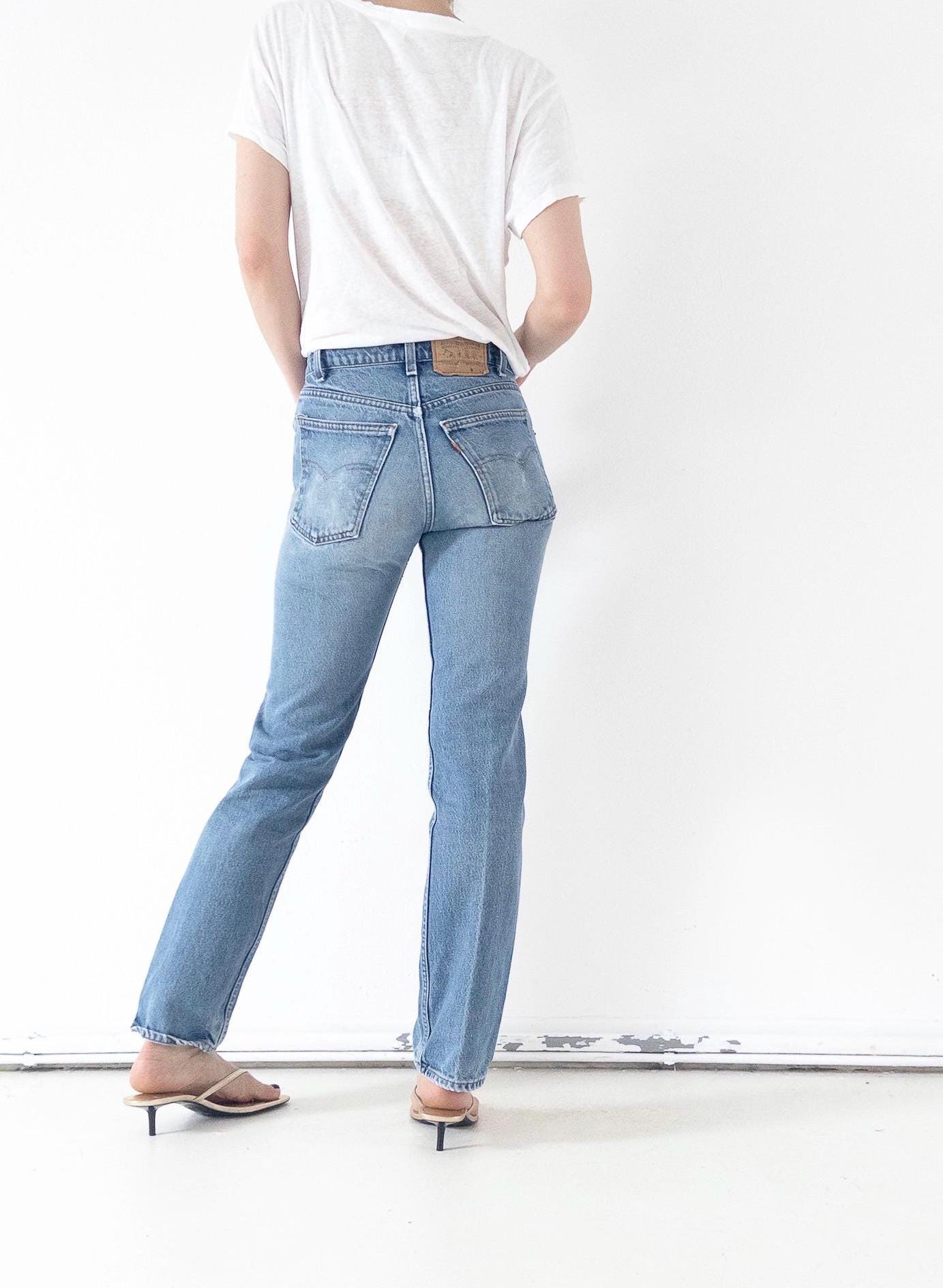 Vintage Levis 505 Jeans Damen W25 W26 | 80s Orange Tab Denim Hose Made in USA