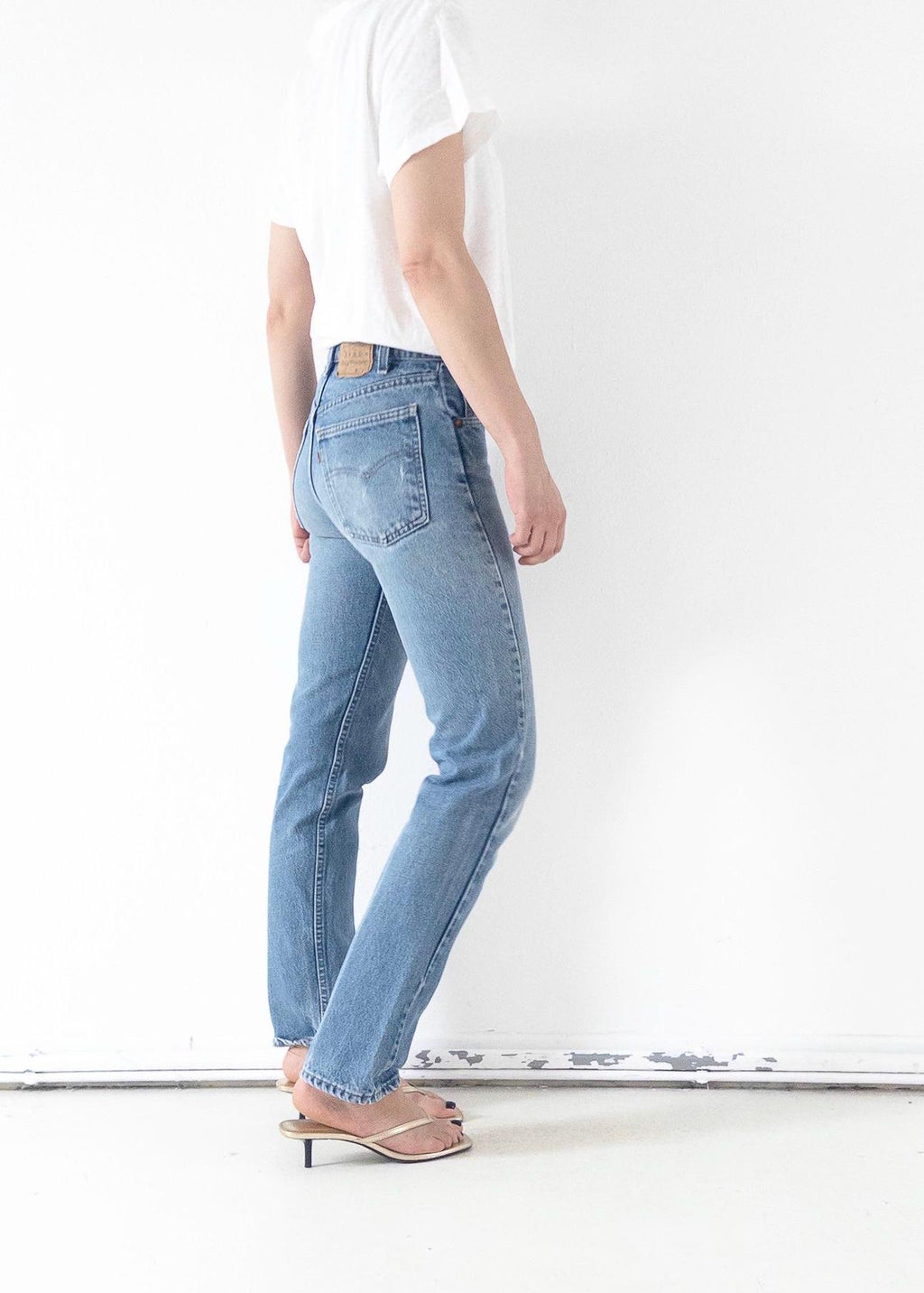 Vintage Levis 505 Jeans Damen W25 W26 | 80s Orange Tab Denim Hose Made in USA