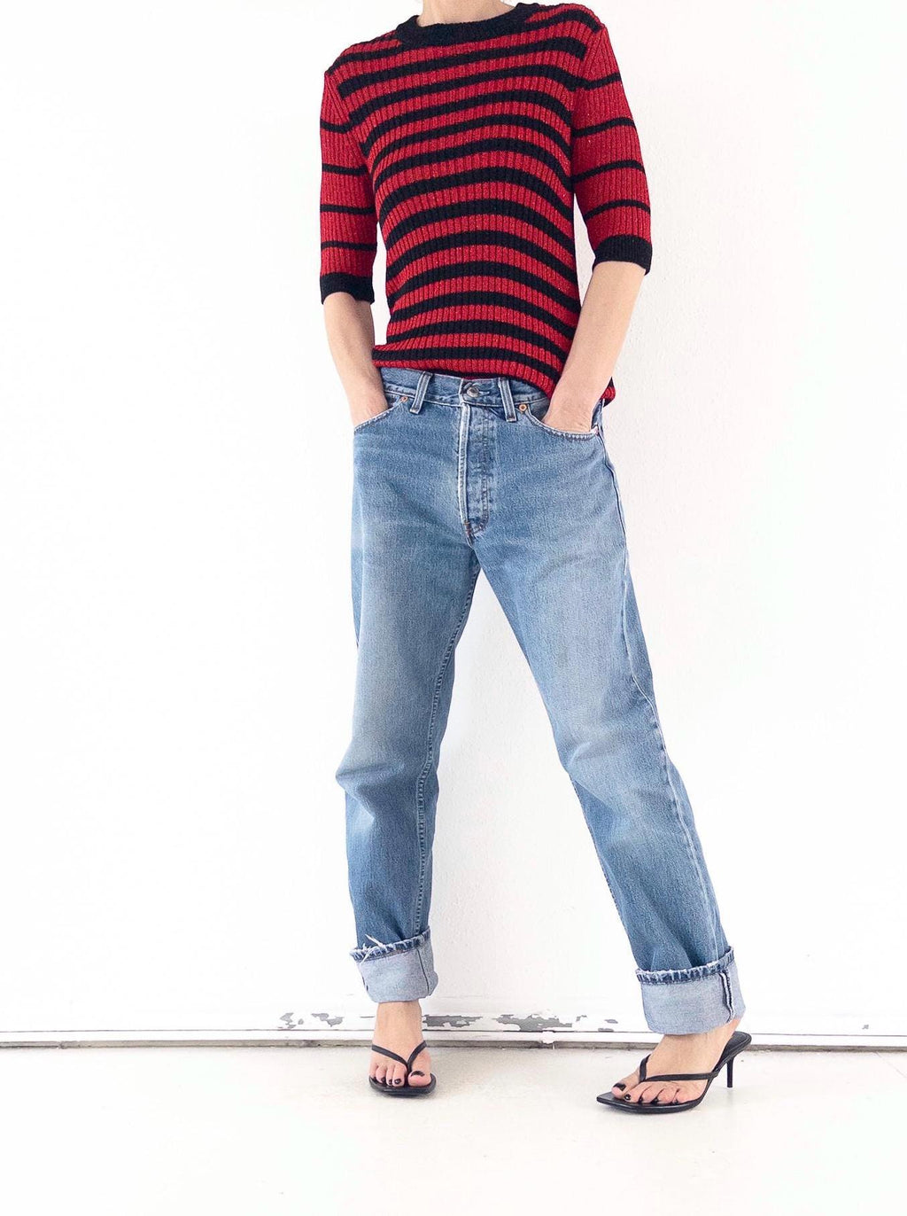 Vintage Levis 517 Jeans W30 W31 | 90s High Waist Denim | Made in UK | Red Tab | Button Fly