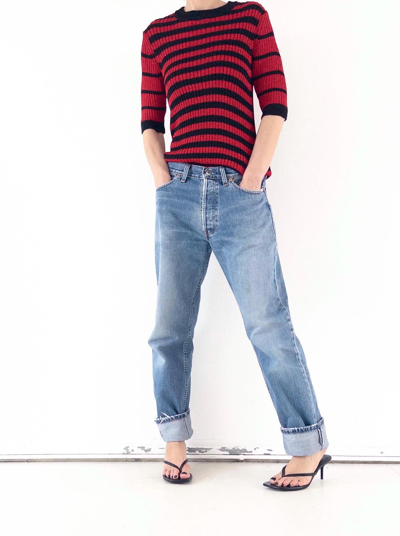 Vintage Levis 517 Jeans W30 W31 | 90s High Waist Denim | Made in UK | Red Tab | Button Fly