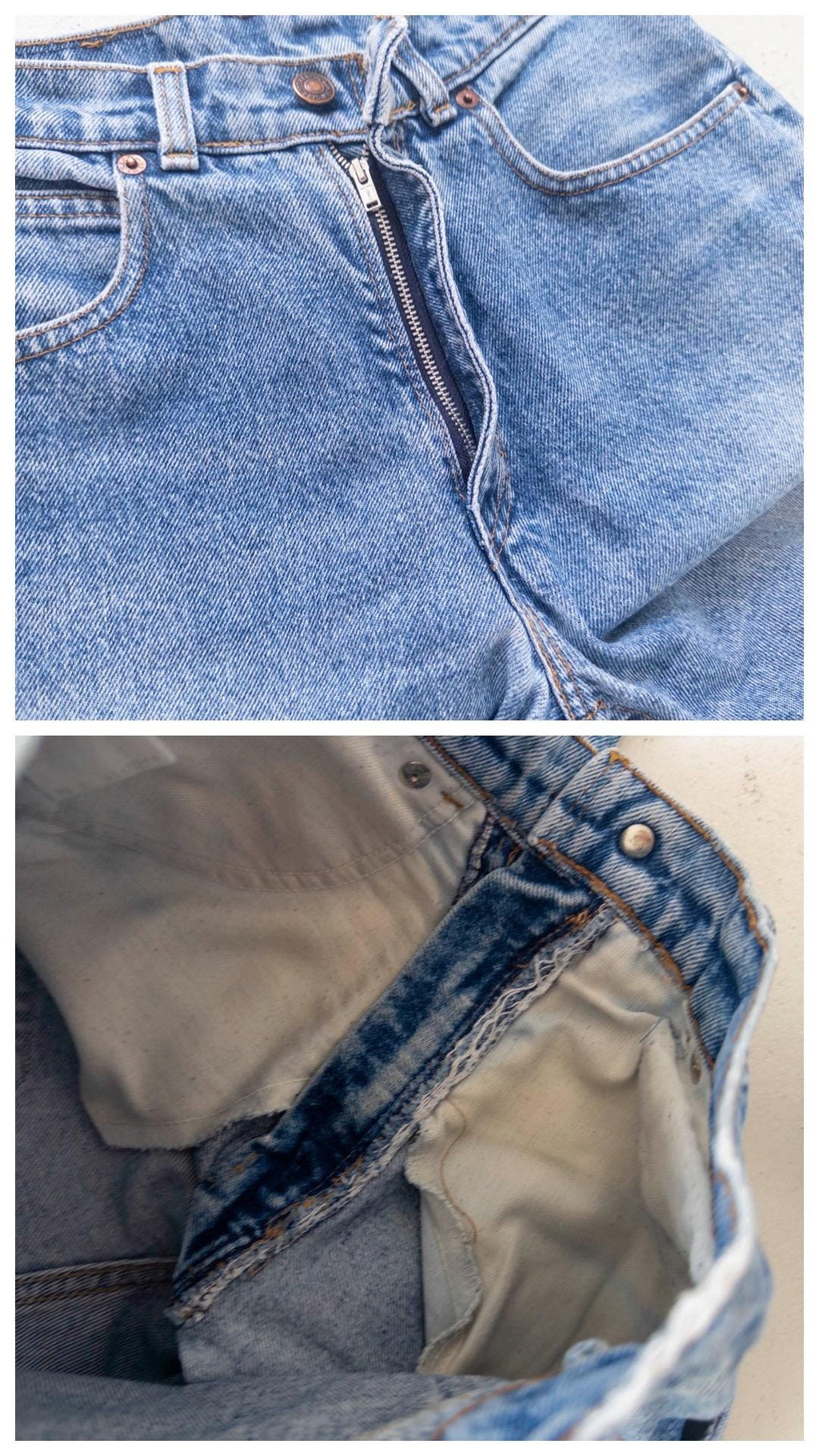 Vintage Levis 416 Jeans Damen W26 | 80s High Waist Denim | Made in Belgium | Orange Tab | Straight Leg | Light Distressed