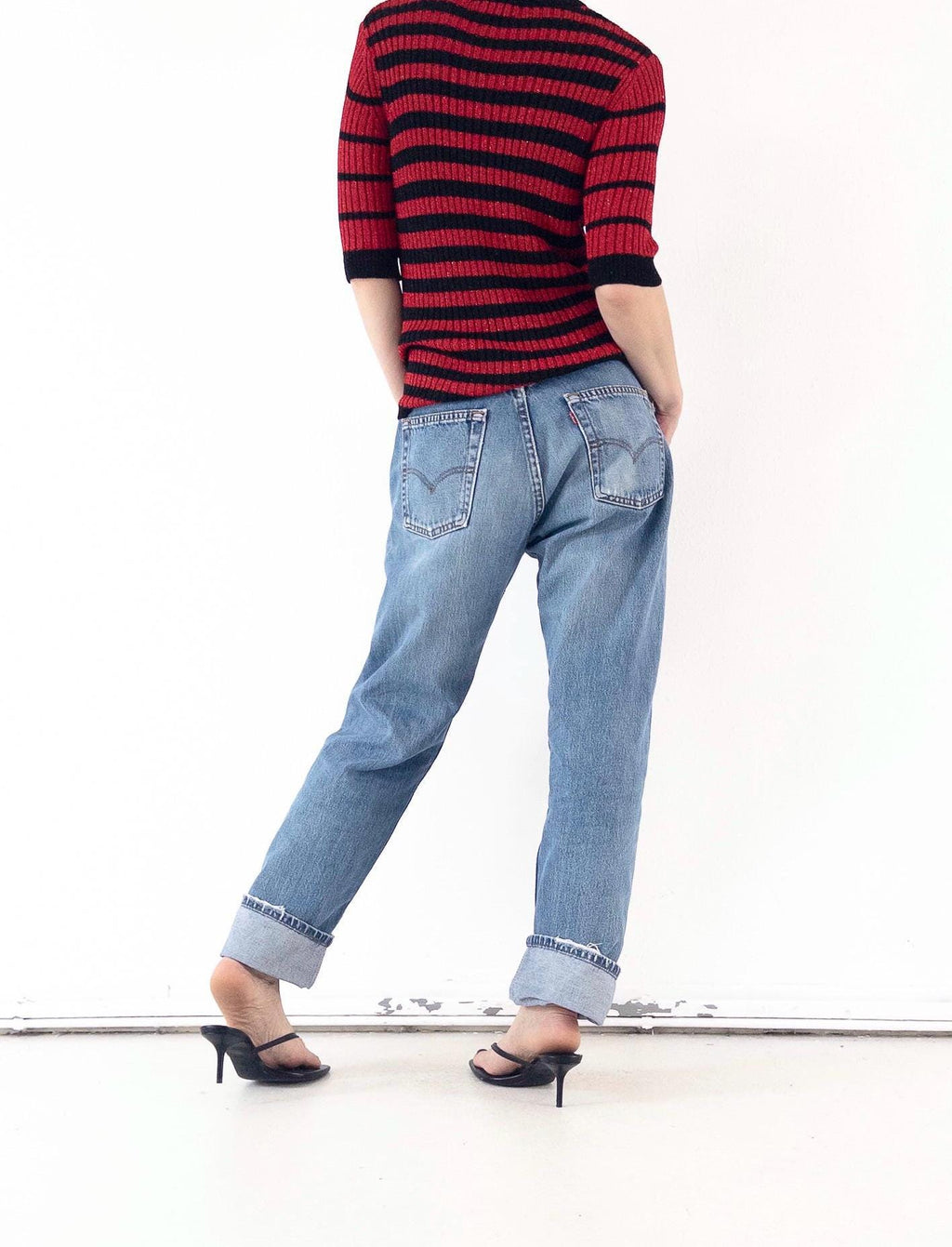 Vintage Levis 517 Jeans W30 W31 | 90s High Waist Denim | Made in UK | Red Tab | Button Fly