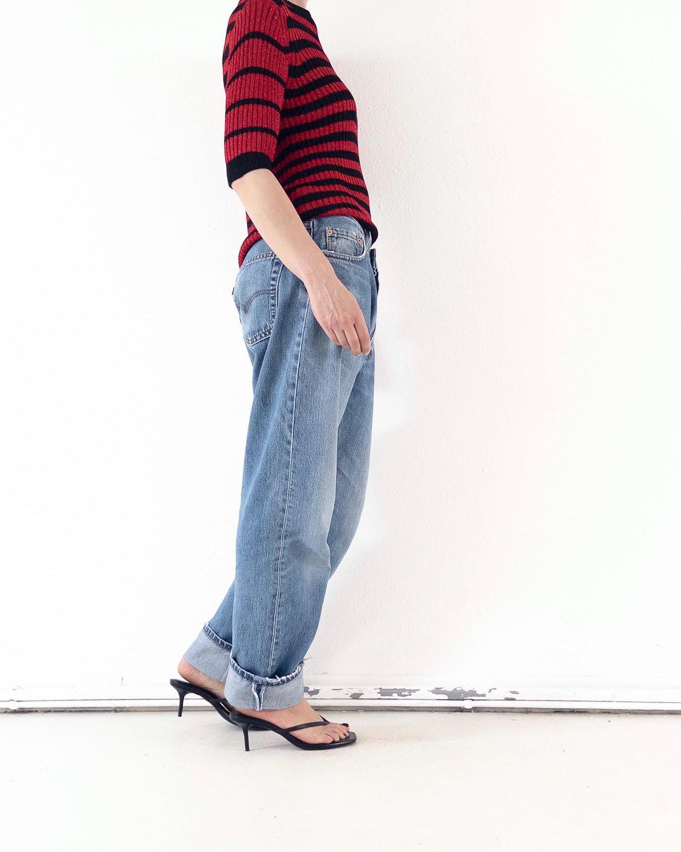 Vintage Levis 517 Jeans W30 W31 | 90s High Waist Denim | Made in UK | Red Tab | Button Fly