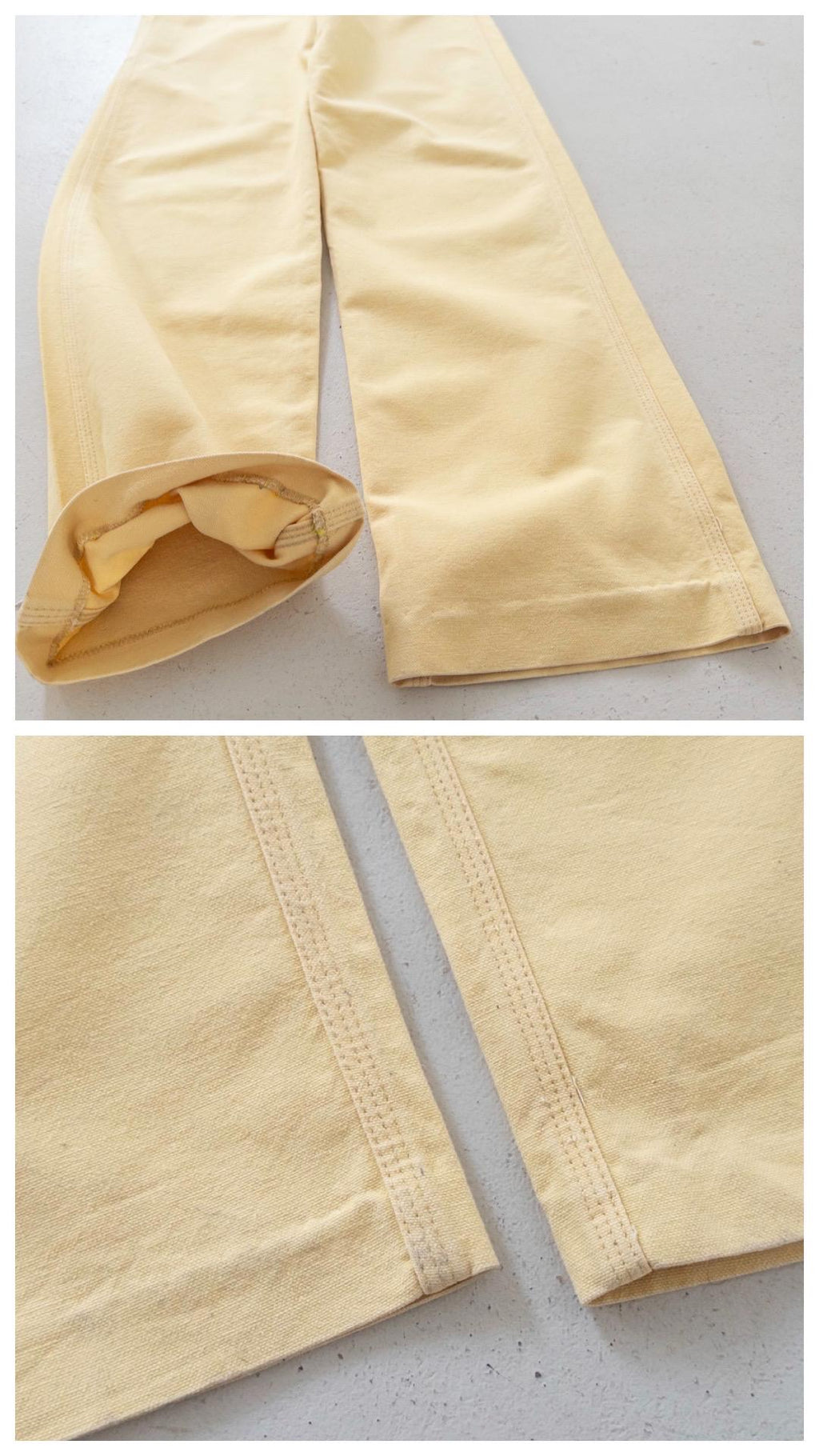 Vintage Levis Latzhose 1979 Made in UK XS W25 | Carpenter Dungarees | White Tab Overall Workwear | 70s Yellow Denim