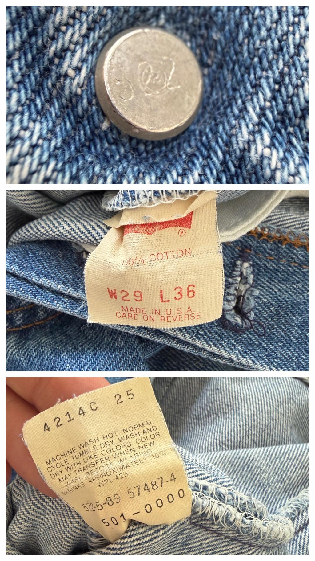Vintage Levis 501 XX W27 L29 | 80s Denim | Made in USA | Sunfaded Jeans