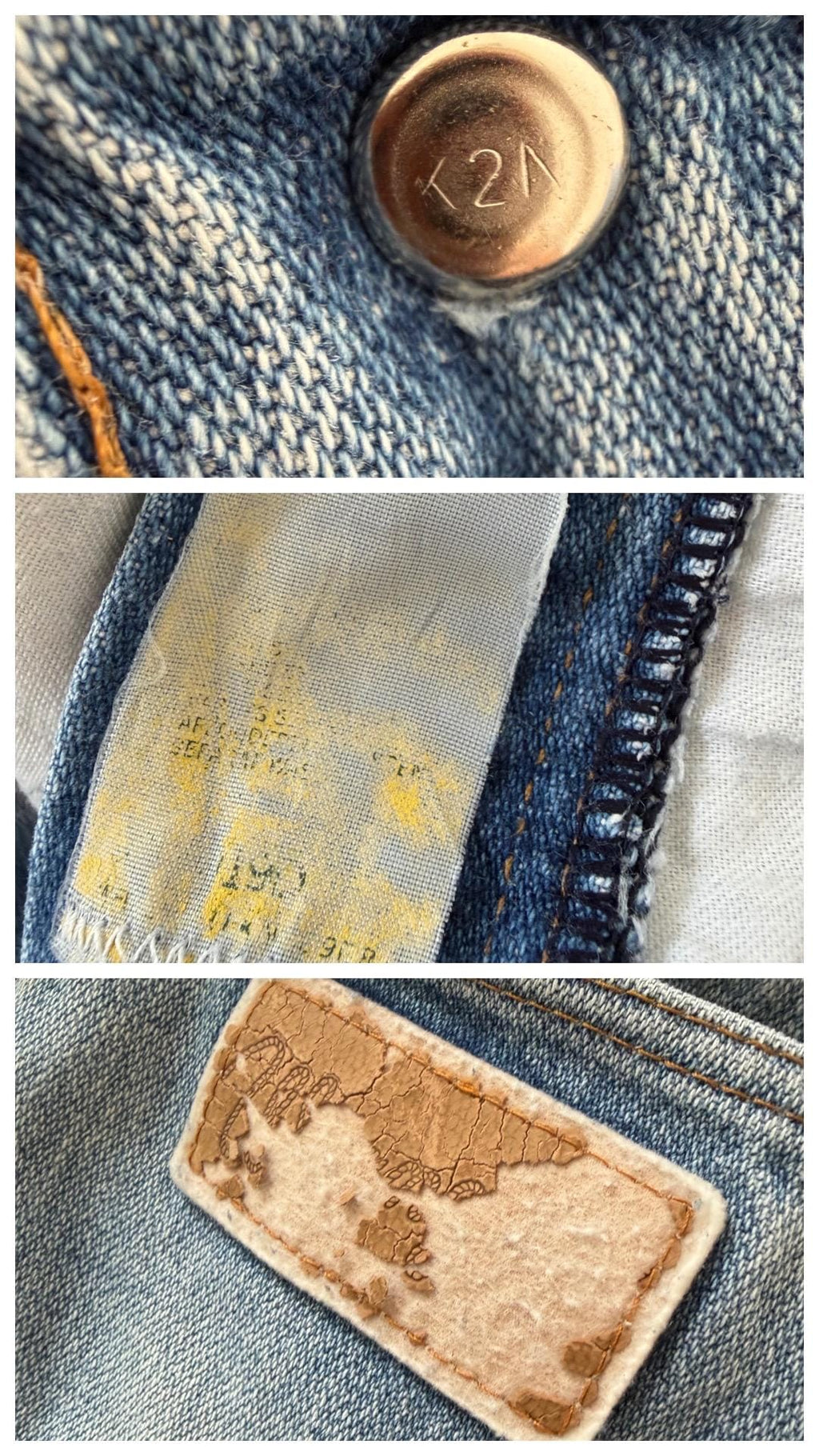 Vintage Wrangler Jeans 80s W33 L32 | Distressed Denim Straight Leg | Made in Europe