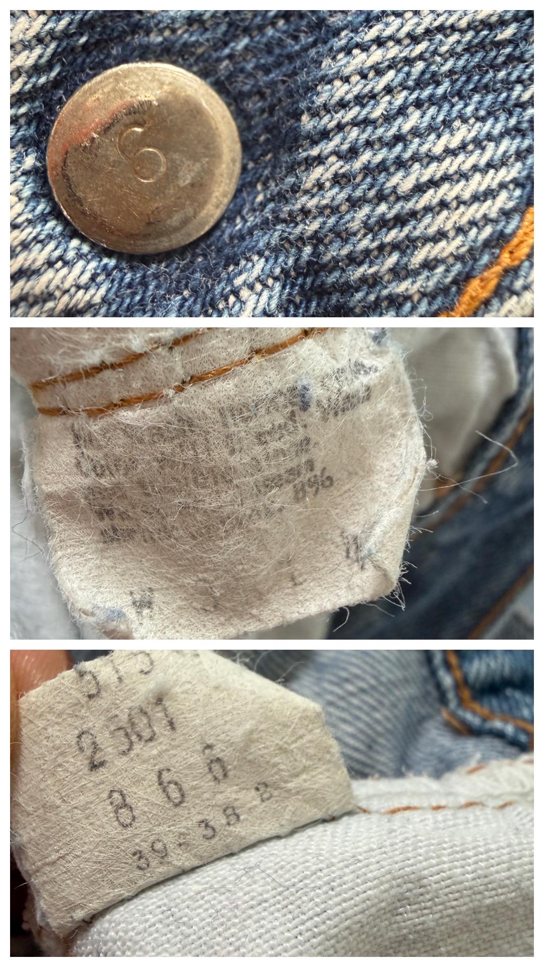 Vintage Levis 501 Selvedge Redline W33 L38 | 1978 Made in USA | Patched Distressed Jeans | Single Stitch, Button 6 | 70s Collectible Denim