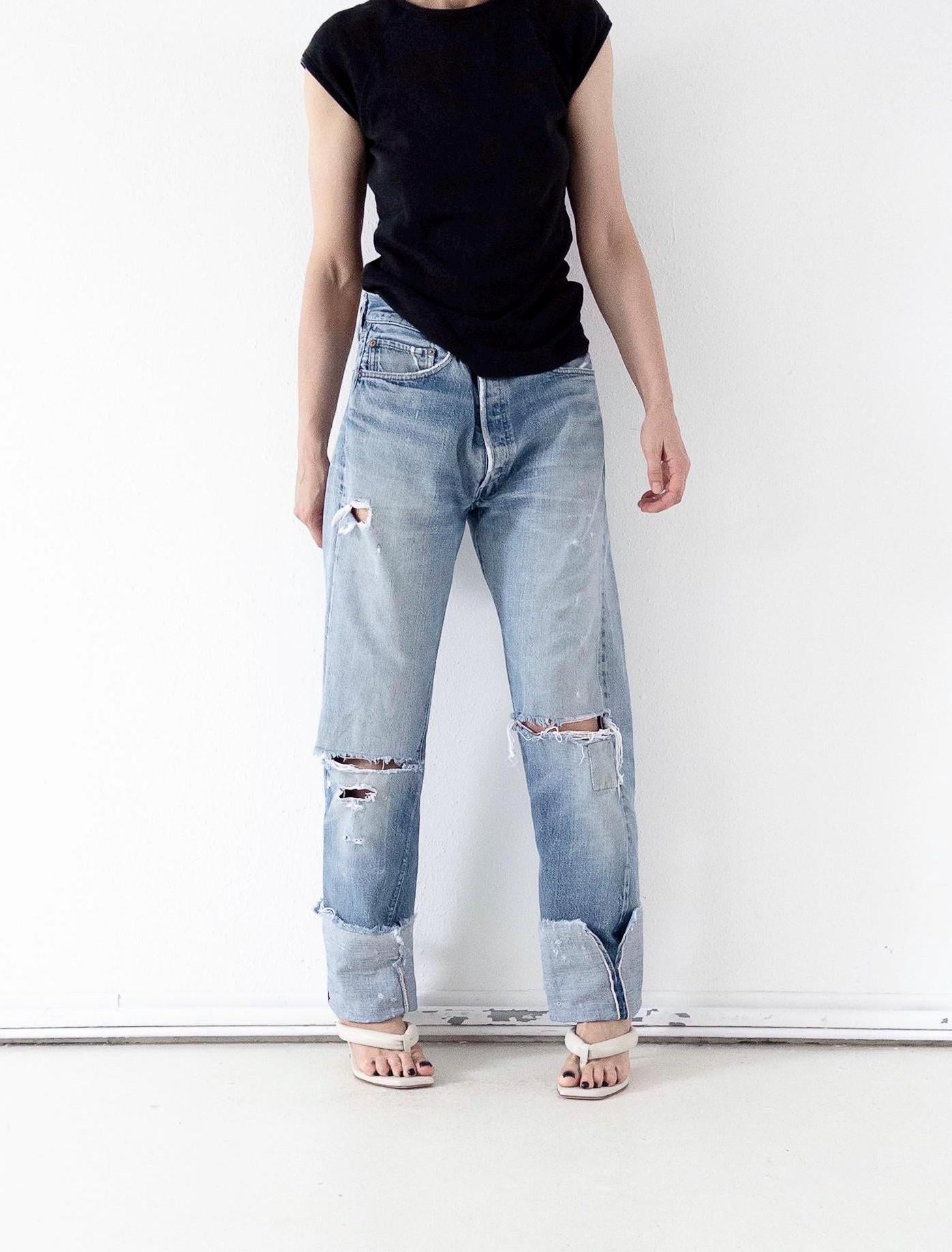 Vintage Levis 501 Selvedge Redline W33 L38 | 1978 Made in USA | Patched Distressed Jeans | Single Stitch, Button 6 | 70s Collectible Denim
