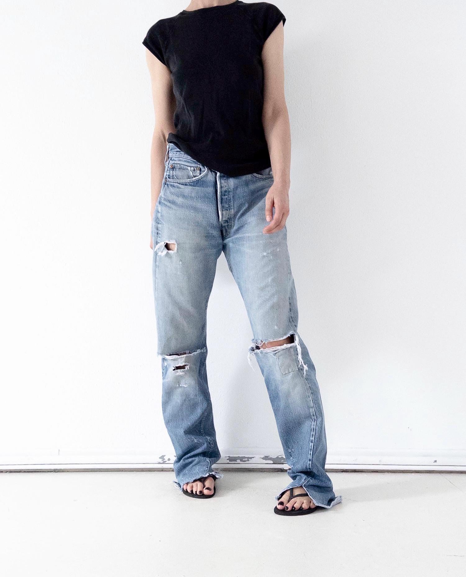 Vintage Levis 501 Selvedge Redline W33 L38 | 1978 Made in USA | Patched Distressed Jeans | Single Stitch, Button 6 | 70s Collectible Denim