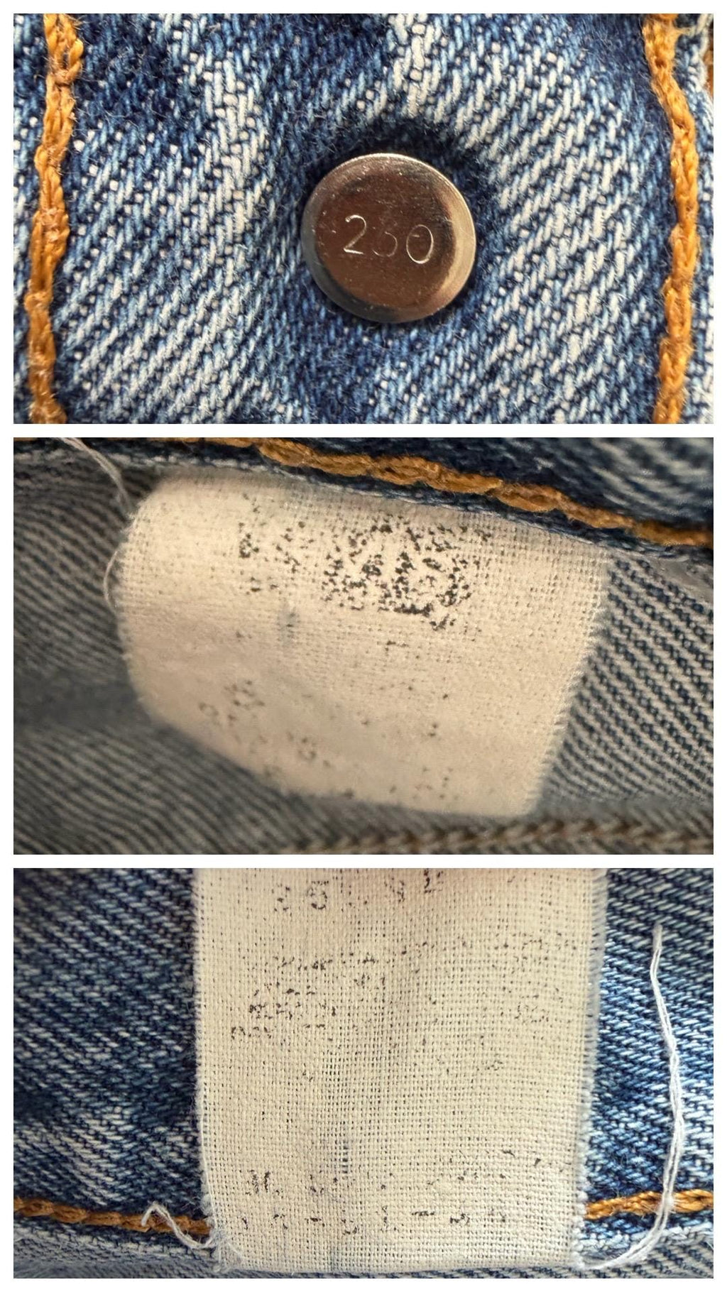 Levis 550 Jeans W26 L34 90s Vintage Made in Belgium Light Wash High Waist Orange Tab