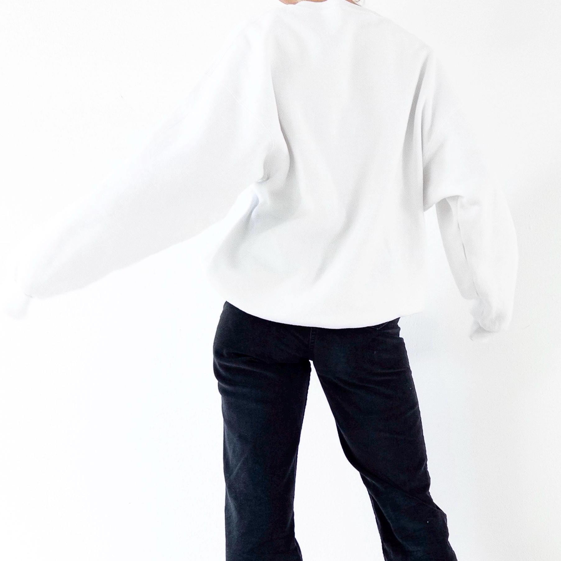 Hanes Sweatshirt 80s 90s Vintage Sunbird Athletics XL Made in USA Sweater Off White Crewneck Campus Sportswear