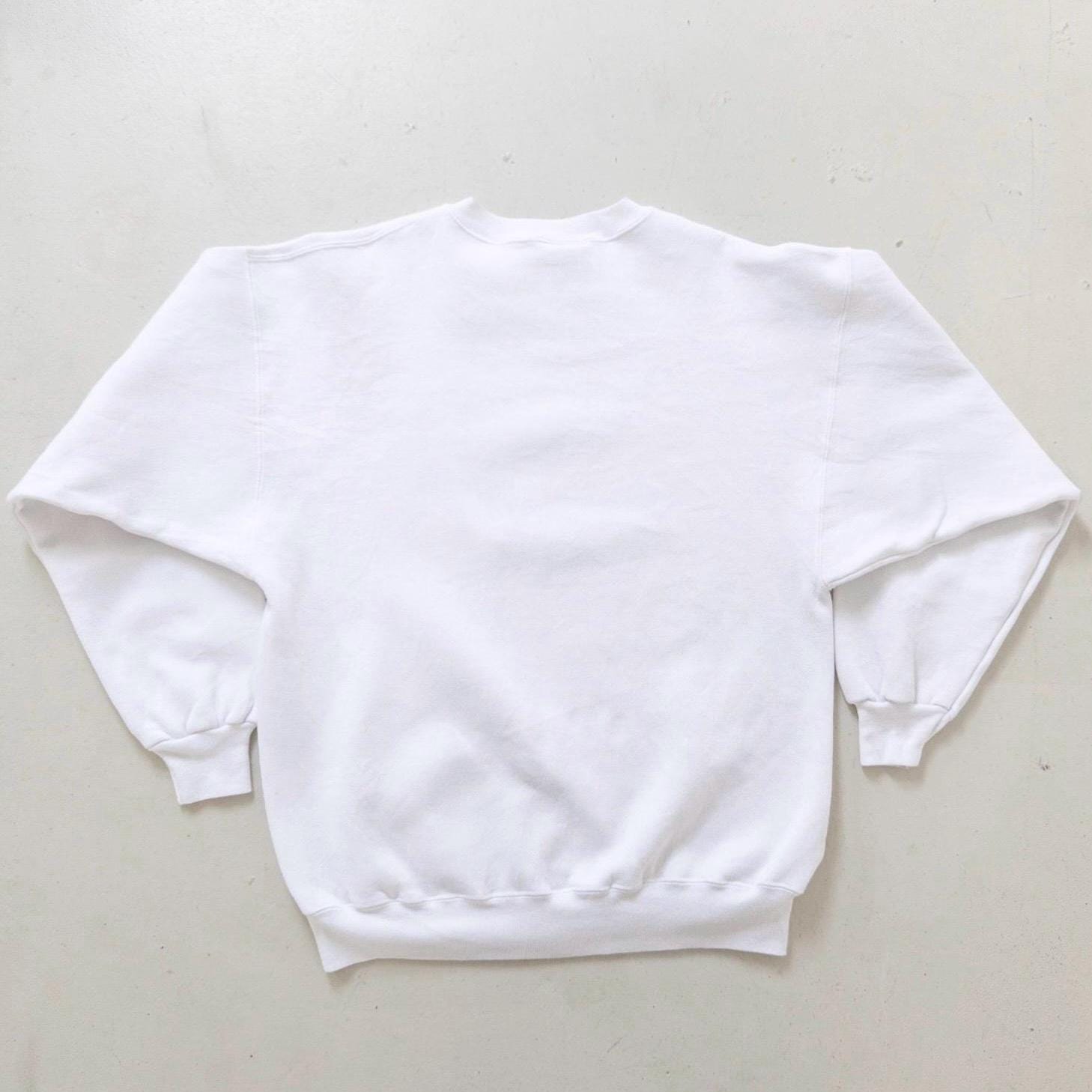 Hanes Sweatshirt 80s 90s Vintage Sunbird Athletics XL Made in USA Sweater Off White Crewneck Campus Sportswear