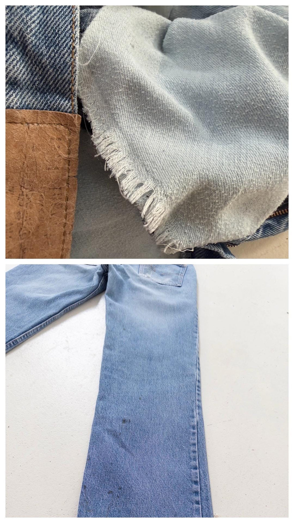 Vintage Levis Orange Tab Dad Jeans W29 W30 - 80s Made in Belgium Distressed Light Blue