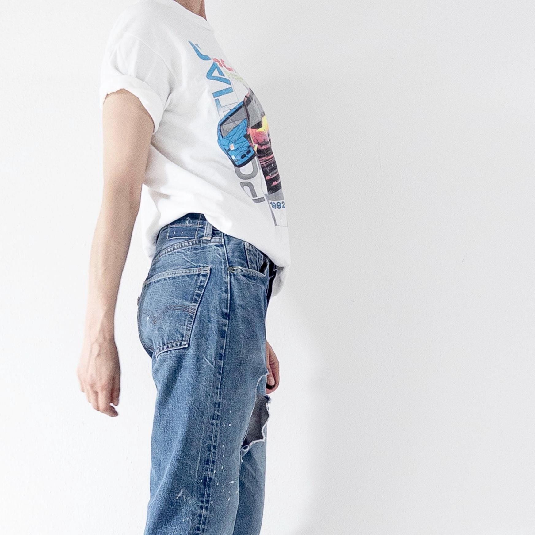 Gr. M - L Oneita Power-T Nascar Pontiac Pacesetters 200 Single Stitch T-Shirt 90s Vintage Made in USA