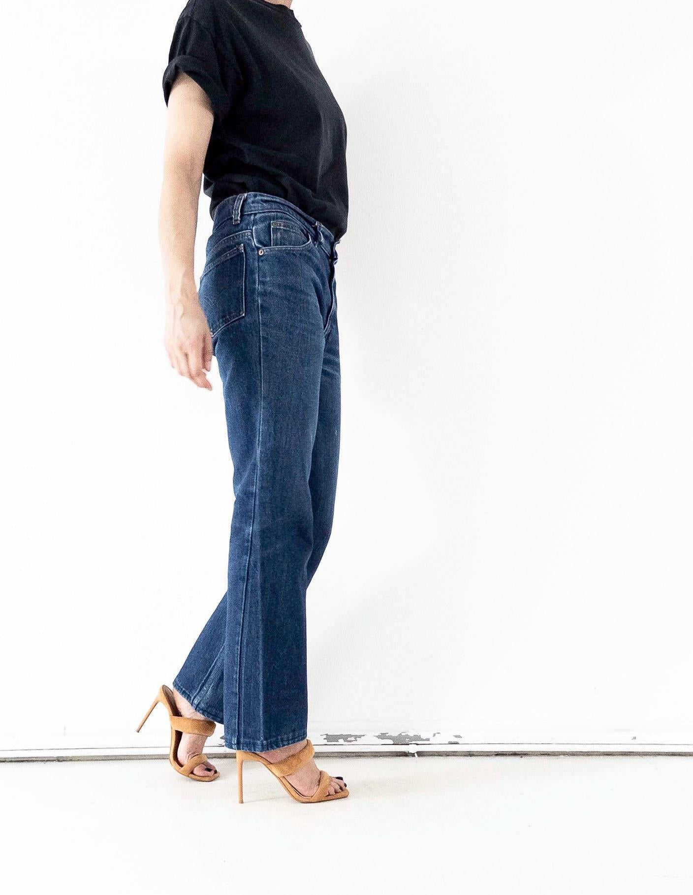Levis Jeans W27-28 70s 80s Vintage Faded Dark Blue Orange Tab Cigarette Jeans