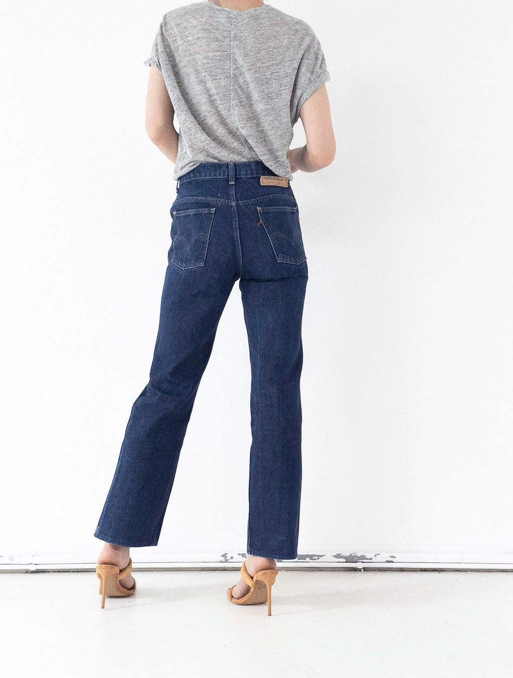 Levis 630 Jeans W27-28 L31 Dark Wash Orange Tab Denim 80s Vintage