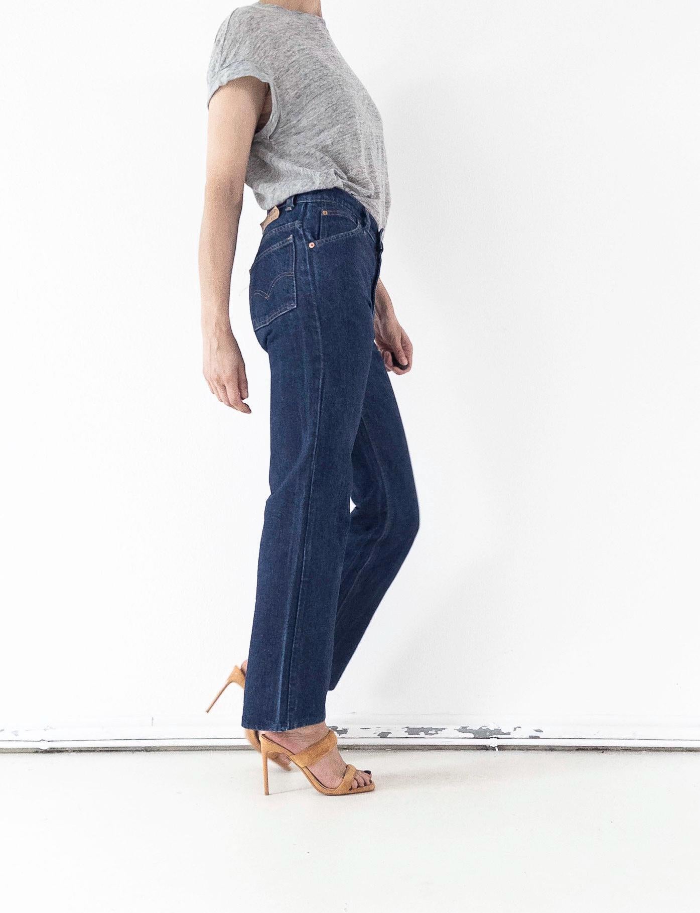 Levis 630 Jeans W27-28 L31 Dark Wash Orange Tab Denim 80s Vintage