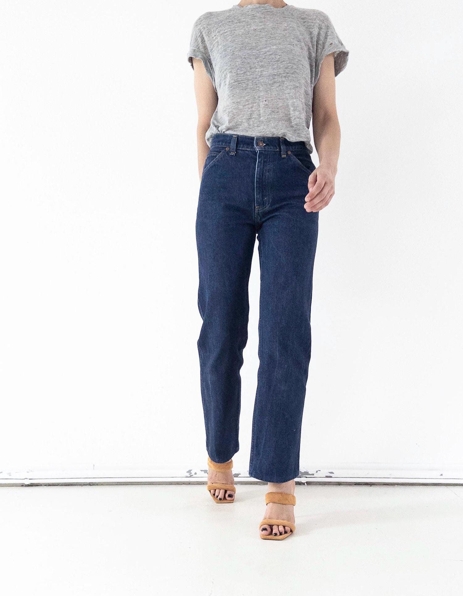 Levis 630 Jeans W27-28 L31 Dark Wash Orange Tab Denim 80s Vintage