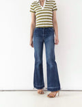 Levis Jeans Vintage 1978 622 Bell Bottoms Orange Tab Extra Wide Flare Denim W25 L35 Faded Dark Wash Distressed